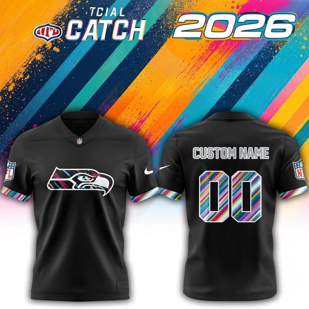 Seattle Seahawks NFL 2026 Crucial Catch Black Football Jersey Fan Collection 2 - Unicasport Seattle Seahawks NFL 2026 Crucial Catch Black Football Jersey Fan Collection