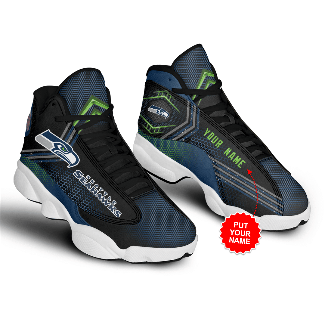 Seattle Seahawks NFL AJ13 Sneakers Shoes 