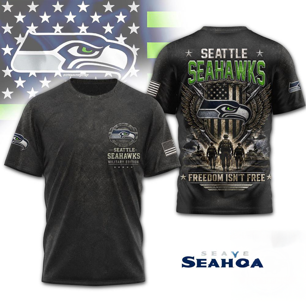 Seattle Seahawks NFL Girl Heart Helmet 3D Graphic T Shirt
