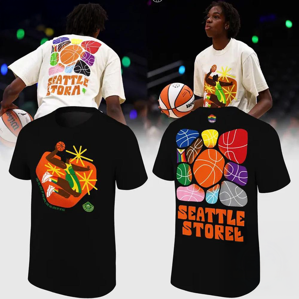Seattle Storm Pride Night 2026 Black Graphic T Shirt
