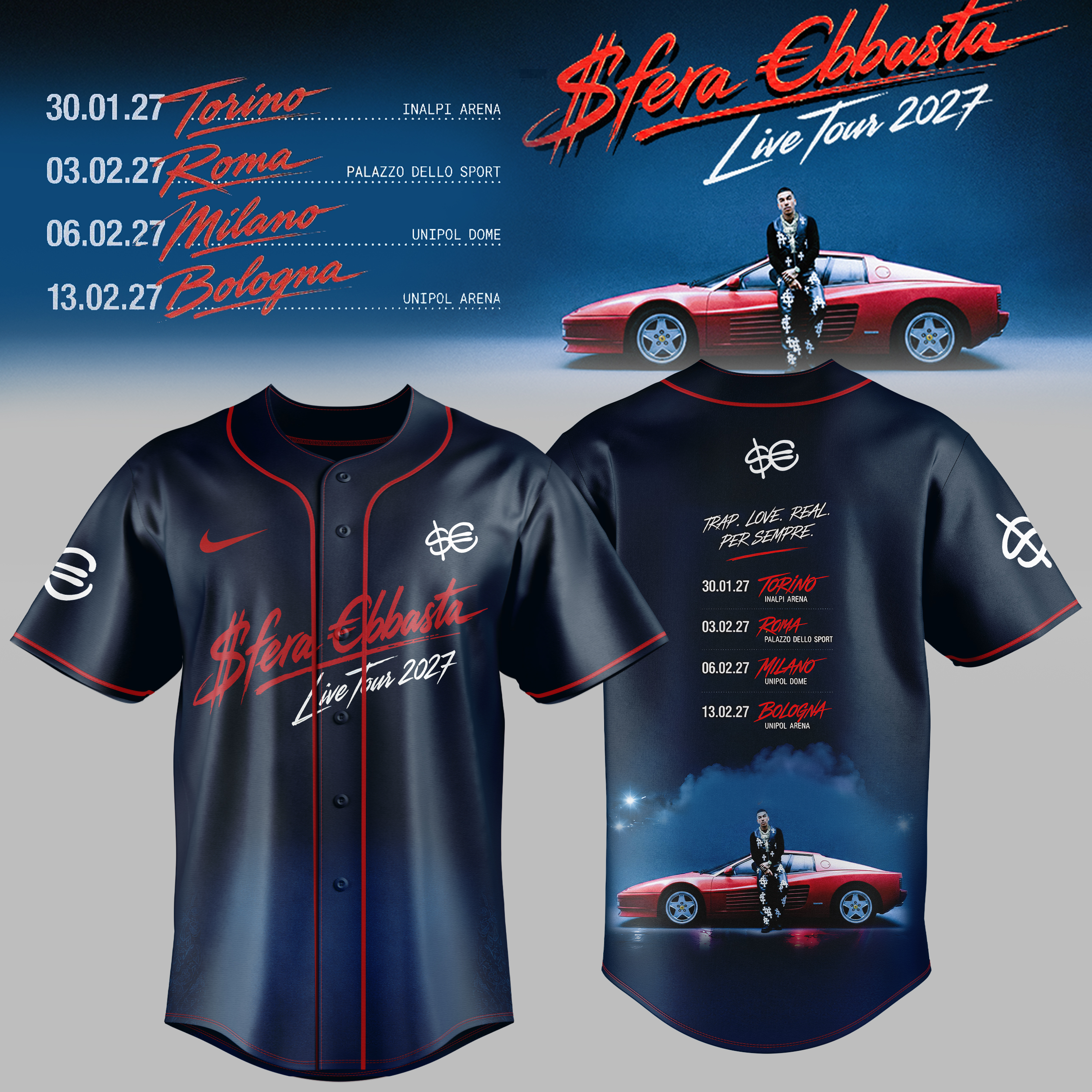 Sfera Ebbasta Custom Style Jersey Fan Wear