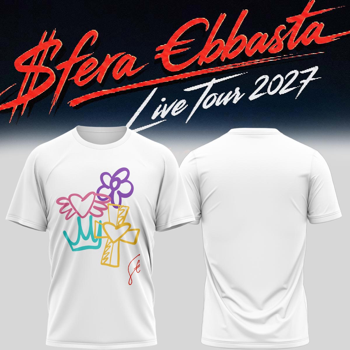 Sfera Ebbasta Live Tour 2027 Collector Edition Graphic T Shirt