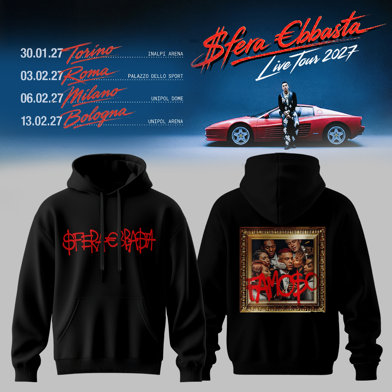 Sfera Ebbasta Live Tour 2027 Collector Edition Hoodie