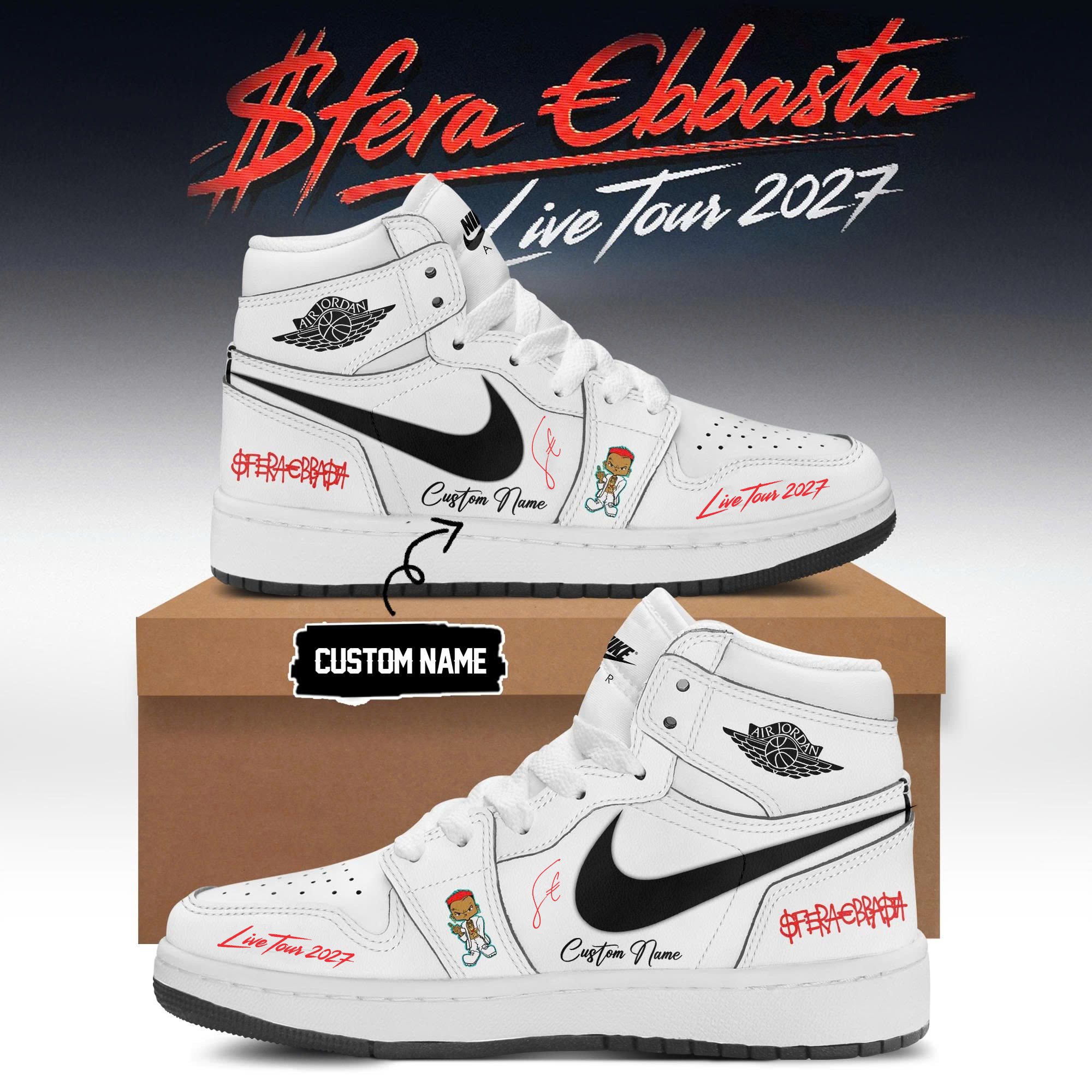 Sfera Ebbasta Live Tour 2027 Collector Tour Sneakers