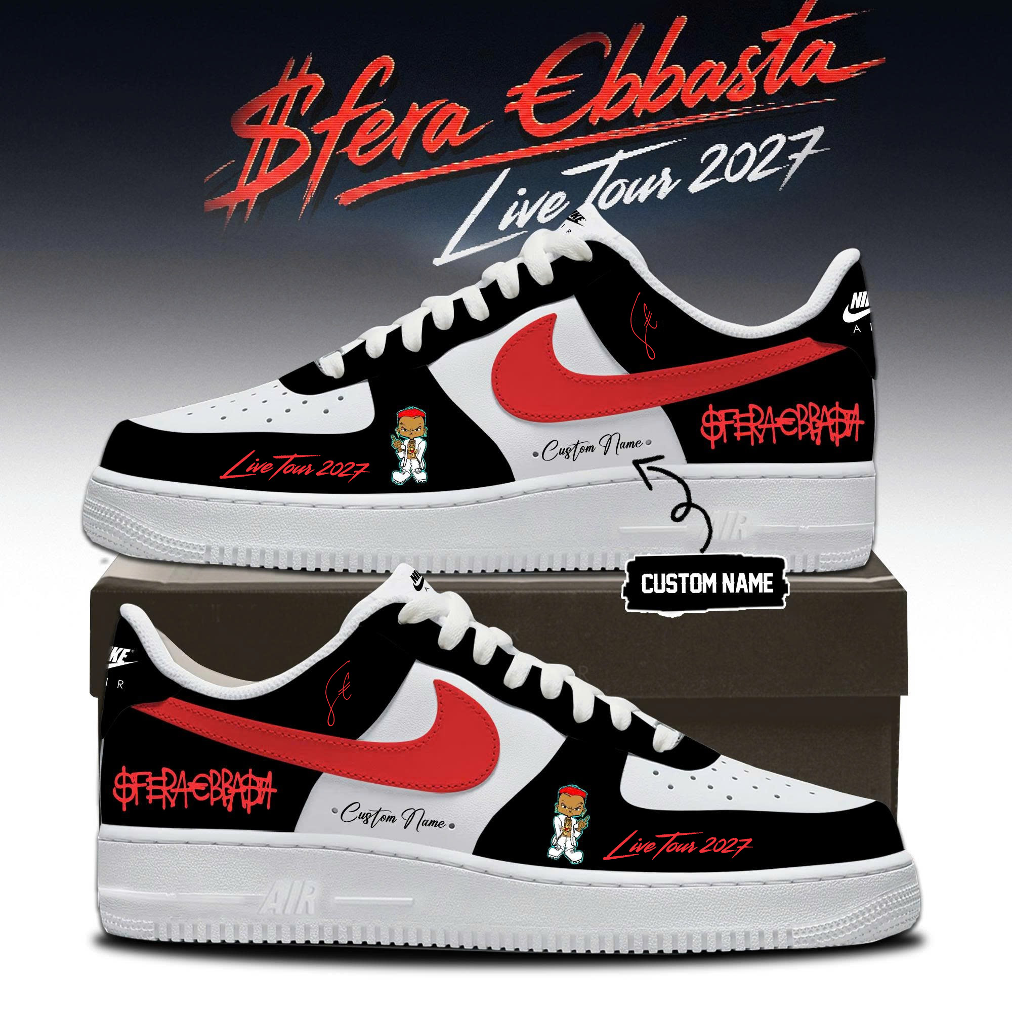 Sfera Ebbasta Live Tour 2027 Concert Series Sneakers