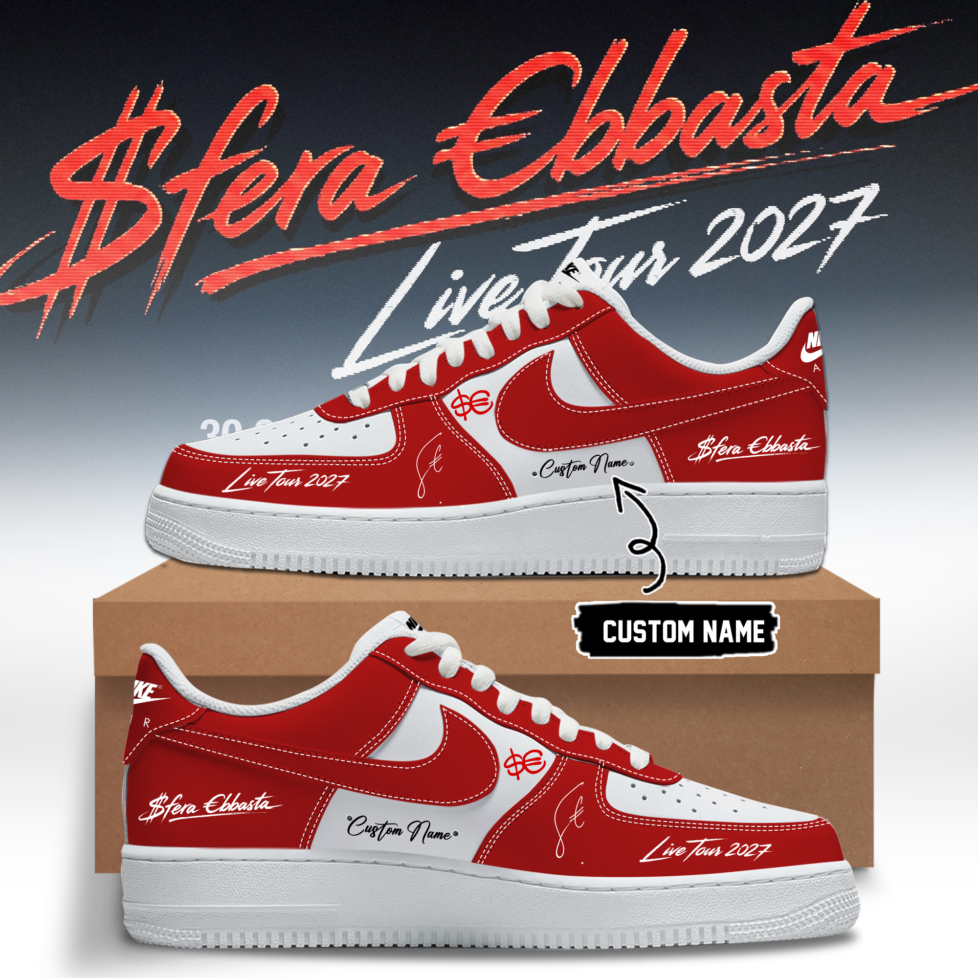 Sfera Ebbasta Live Tour 2027 Exclusive Fan Sneakers