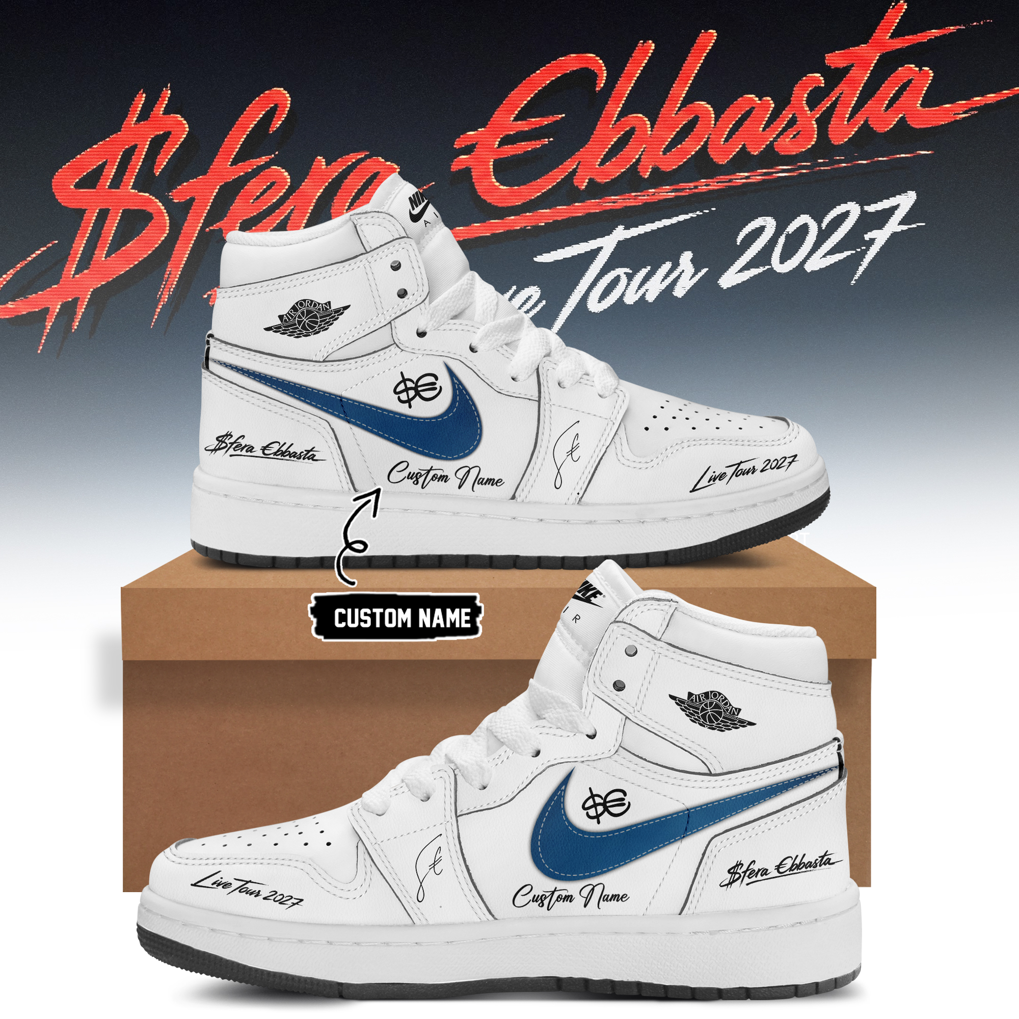 Sfera Ebbasta Live Tour 2027 Exclusive Lifestyle Sneakers