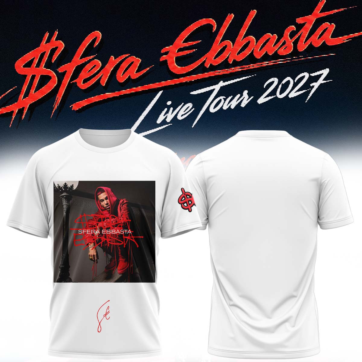 Sfera Ebbasta Live Tour 2027 Exclusive Live Graphic Tee