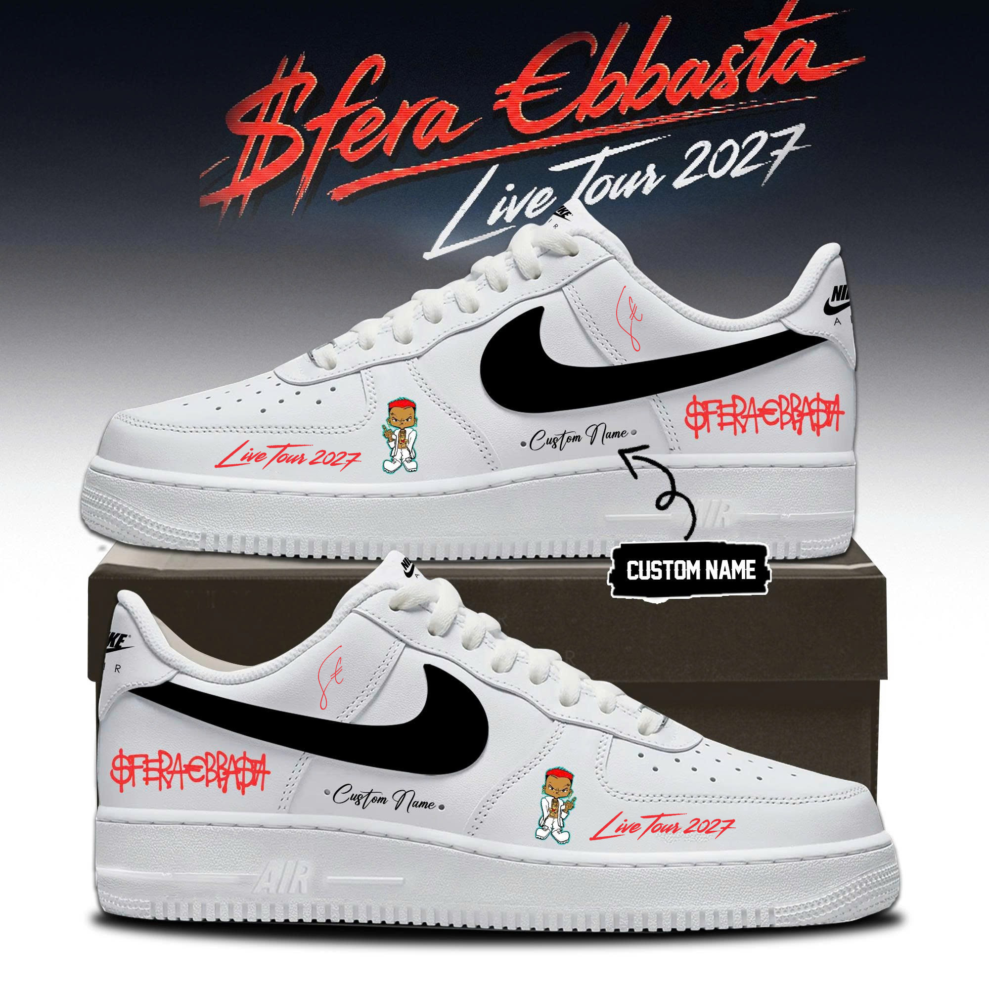Sfera Ebbasta Live Tour 2027 Exclusive Streetwear Sneakers