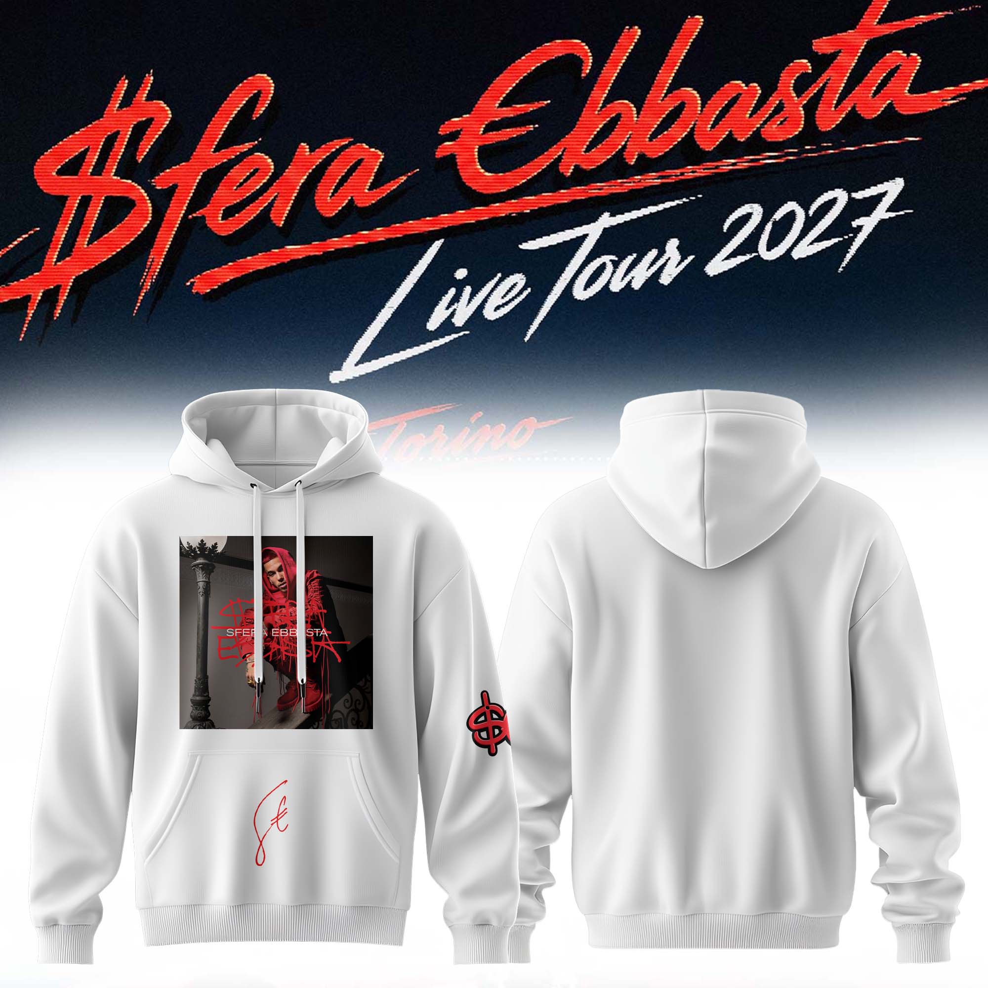 Sfera Ebbasta Live Tour 2027 Exclusive Tour Hoodie