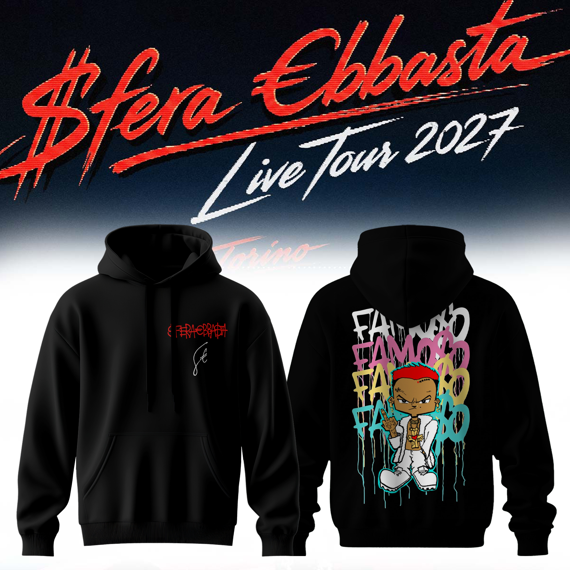 Sfera Ebbasta Live Tour 2027 Limited Edition Pullover Hoodie