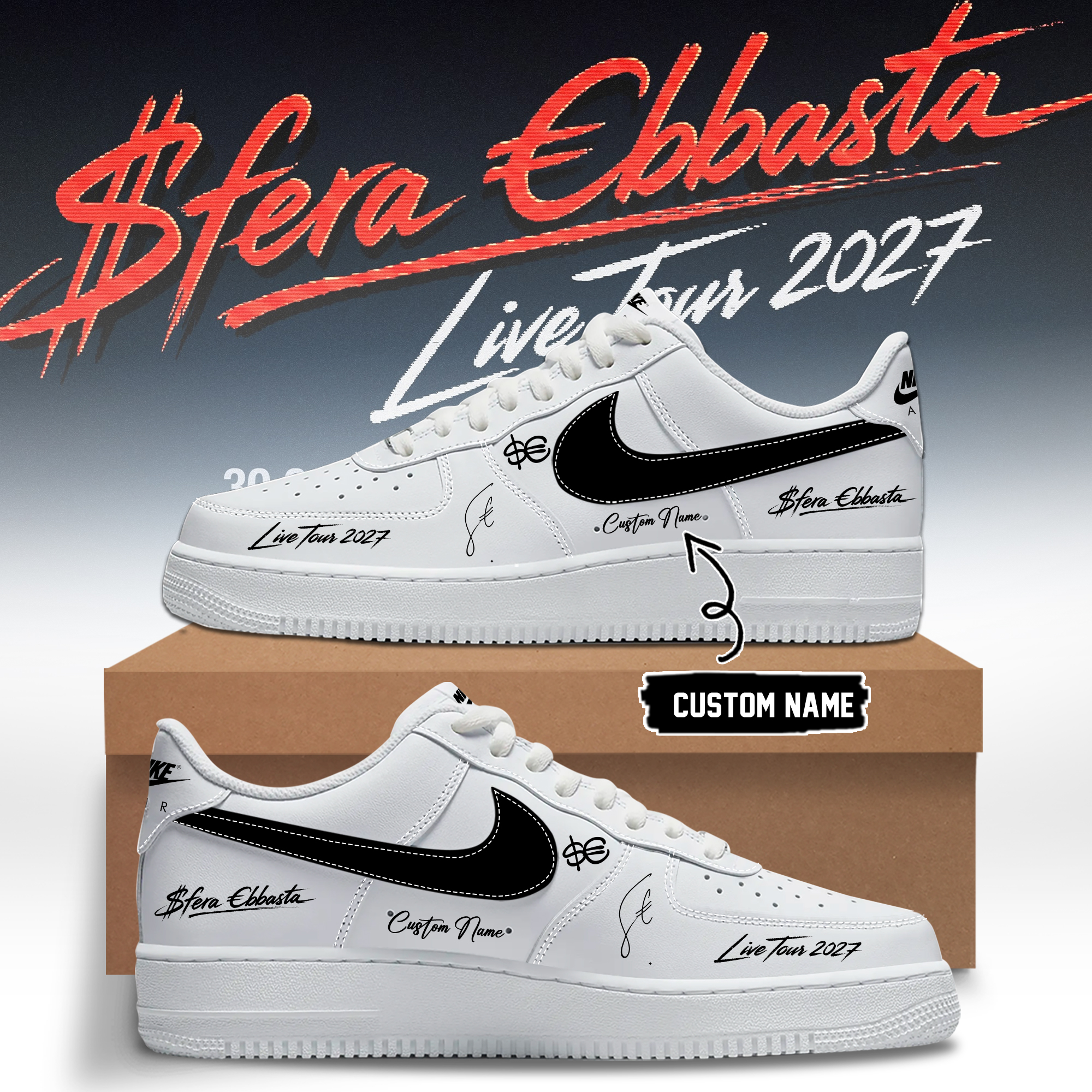 Sfera Ebbasta Live Tour 2027 Premium Collector Sneakers