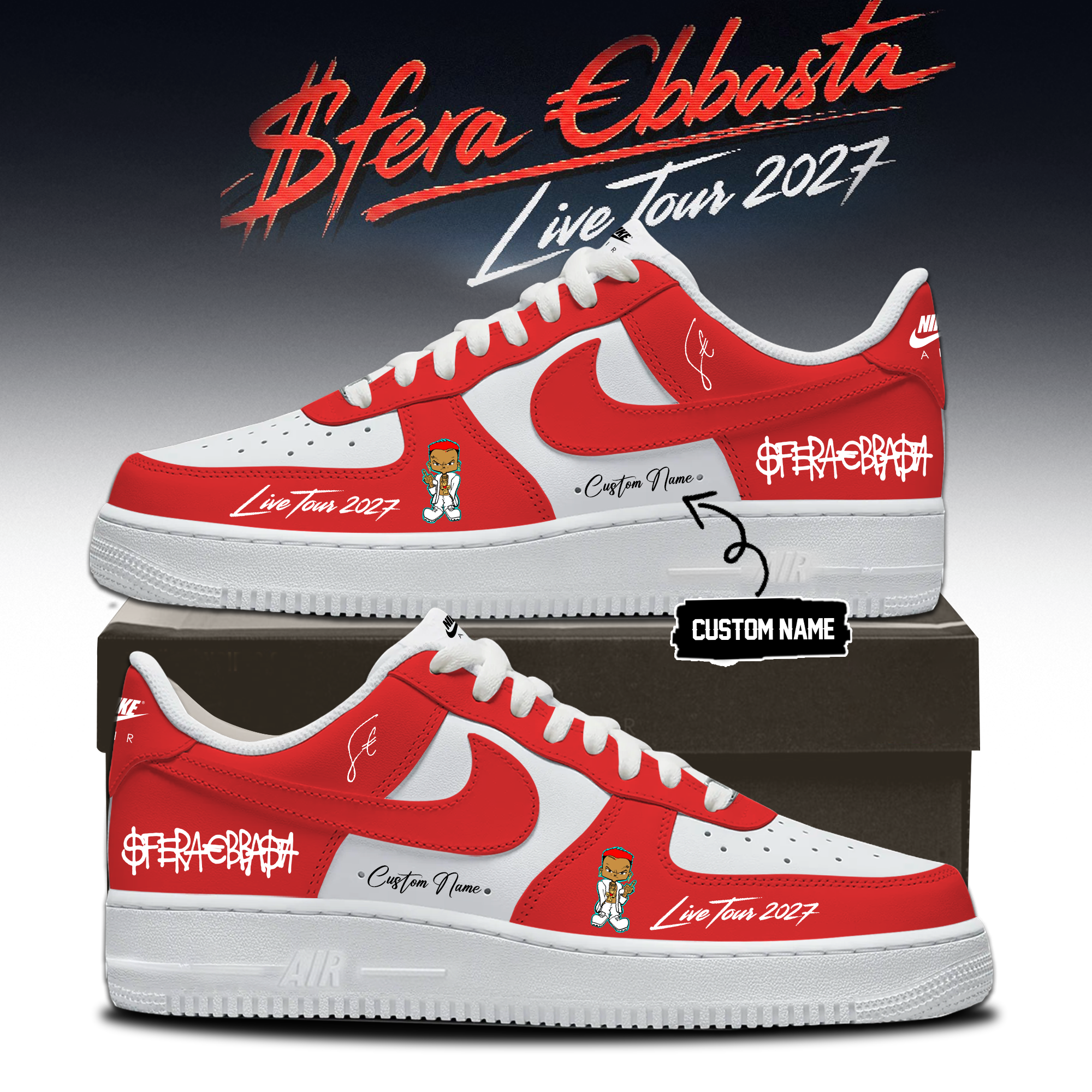 Sfera Ebbasta Live Tour 2027 Premium Tour Sneakers