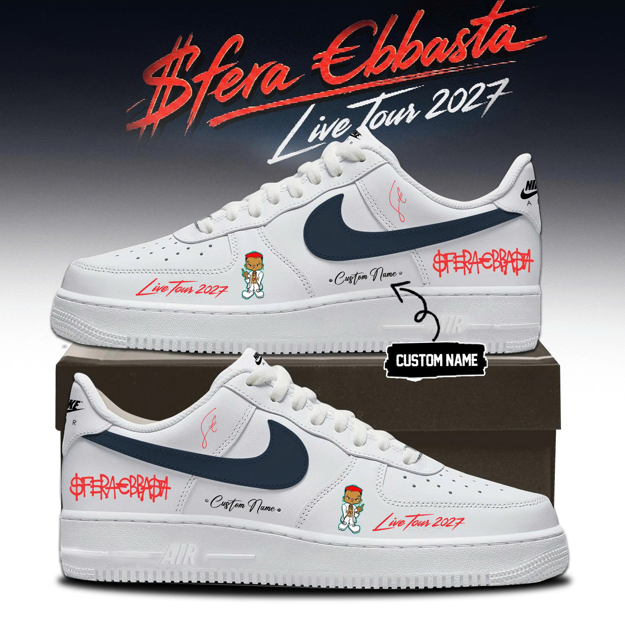 Sfera Ebbasta Live Tour 2027 Signature Lifestyle Sneakers