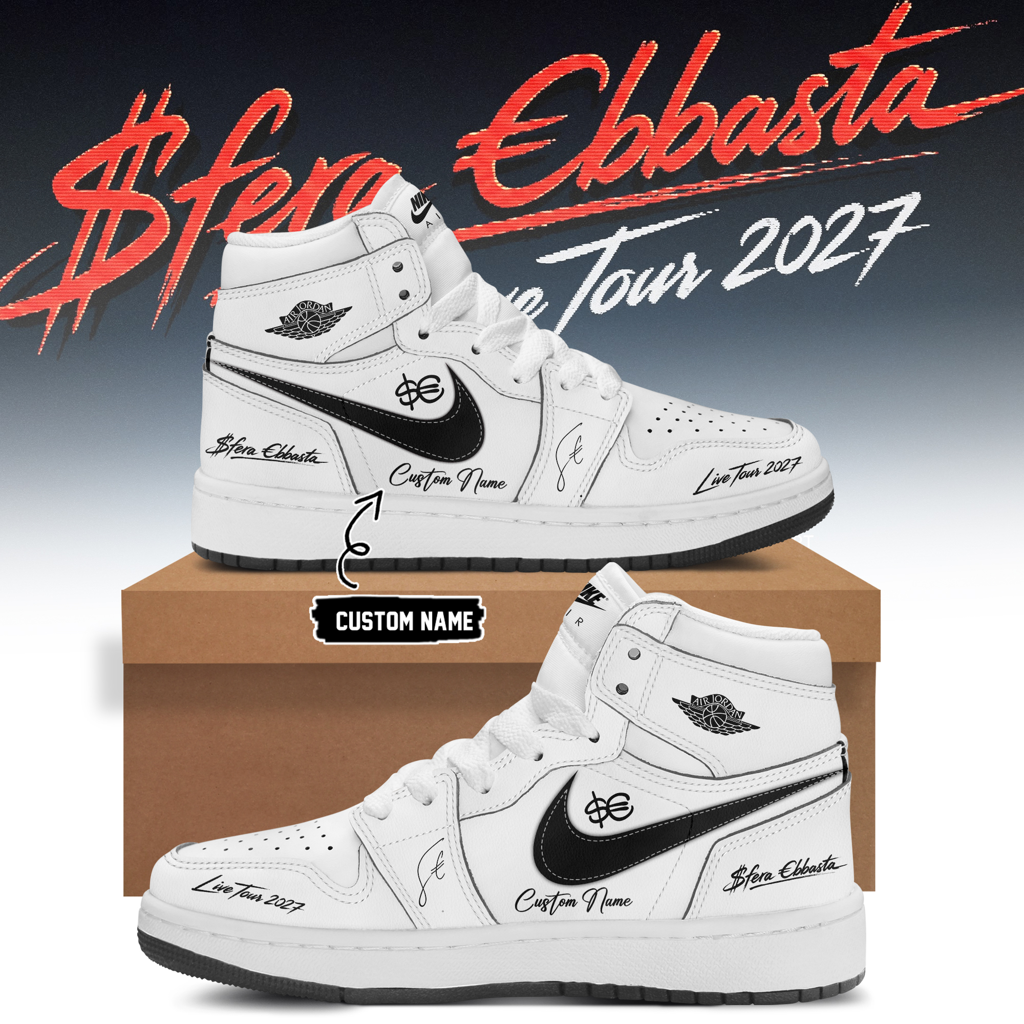 Sfera Ebbasta Live Tour 2027 Signature Streetwear Sneakers