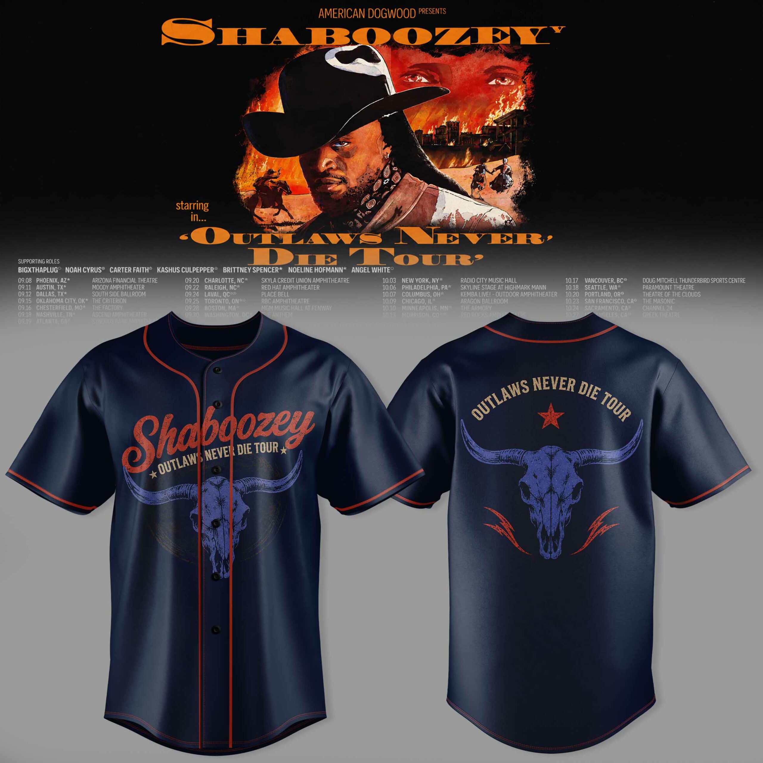 Shbzy The Outlaws Never Die 2026 Tour 3D All Over Print Baseball Jersey Concert Fan Shirt 1 - Unicasport Shbzy The Outlaws Never Die 2026 Tour 3D All Over Print Baseball Jersey Concert Fan Shirt