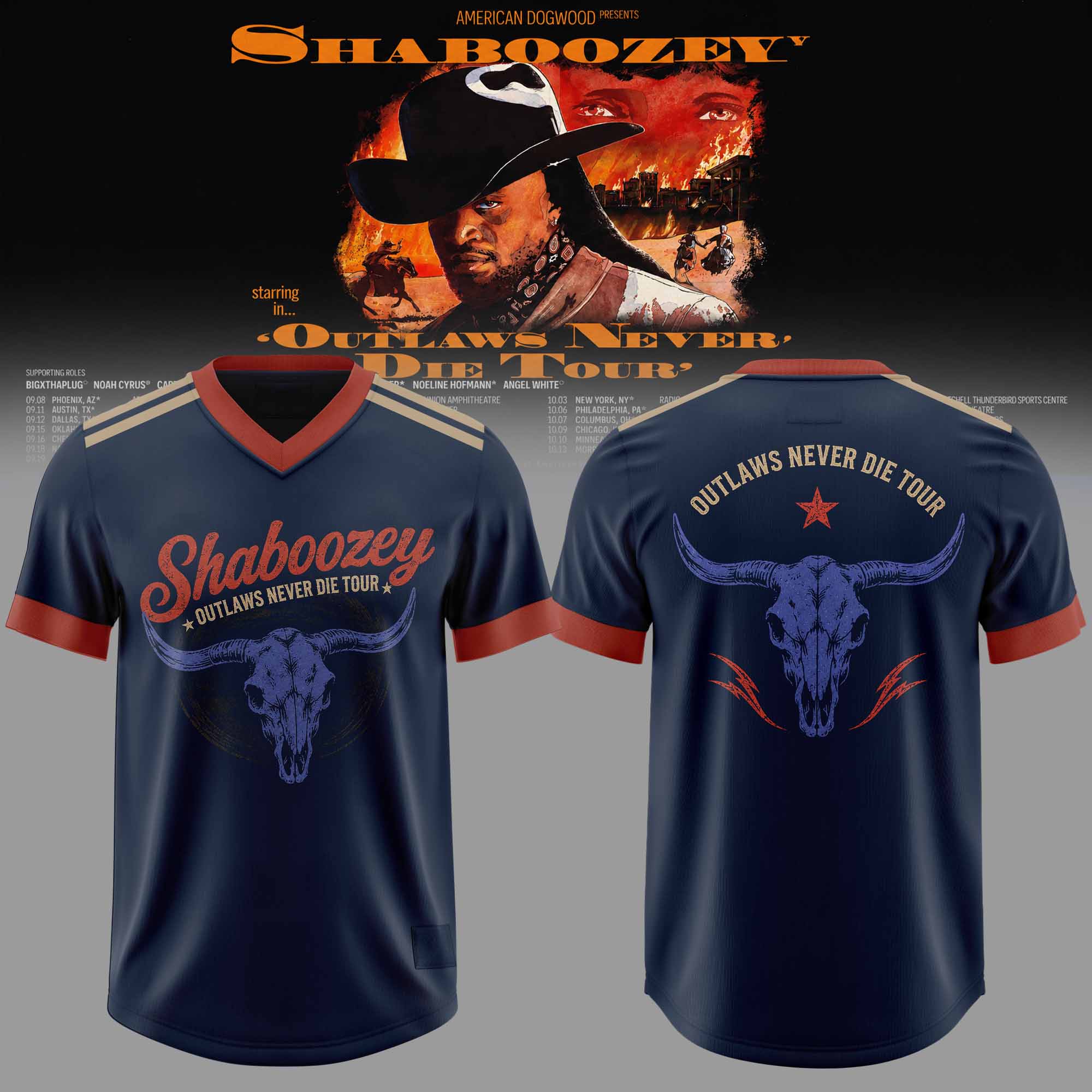 Shbzy The Outlaws Never Die 2026 Tour 3D All Over Print Football Jersey Concert Fan Shirt 2 - Unicasport Shbzy The Outlaws Never Die 2026 Tour 3D All Over Print Football Jersey Concert Fan Shirt