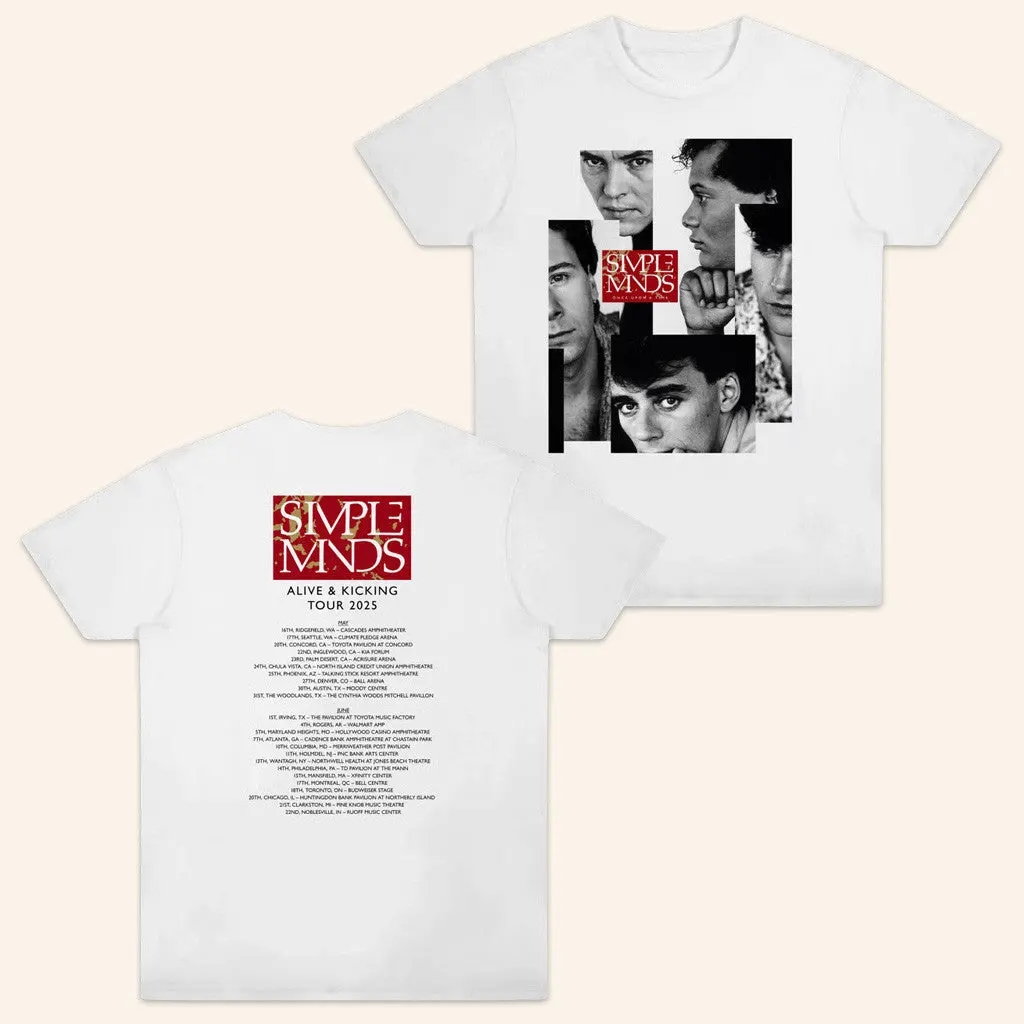 Simple Minds Merch Once Upon A Time Anniversary Itinerary TShirt Dad Gifts