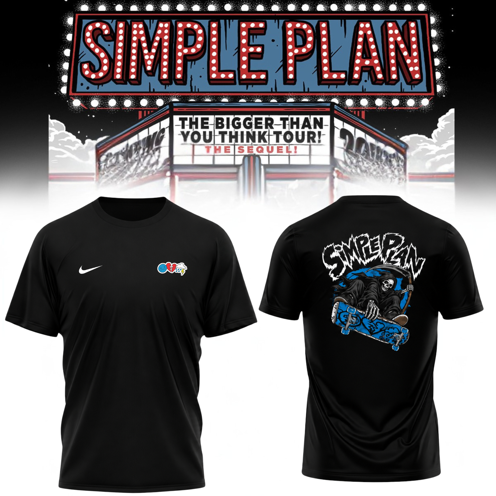 Simple Plan The Bigger Than You Think Tour Collector Graphic Tee