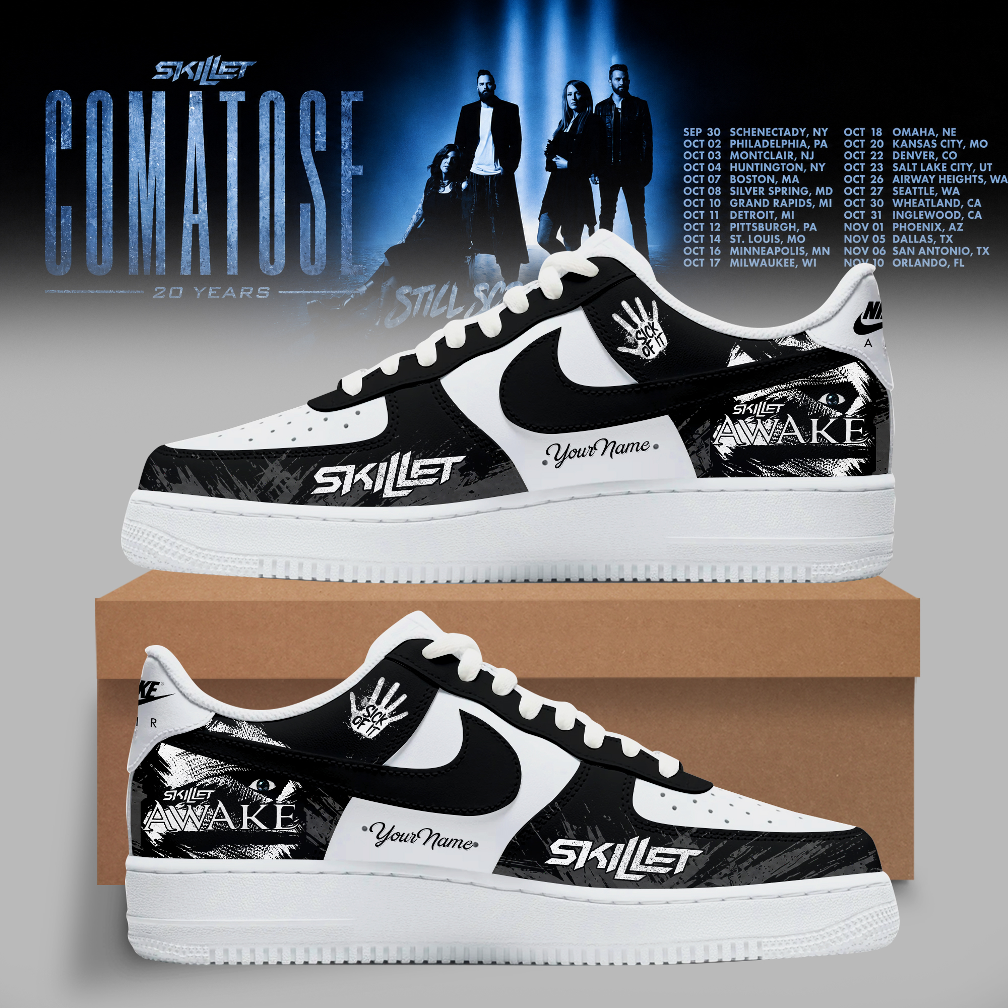 Skillet Comatose 20 Years Custom Sneaker Collection