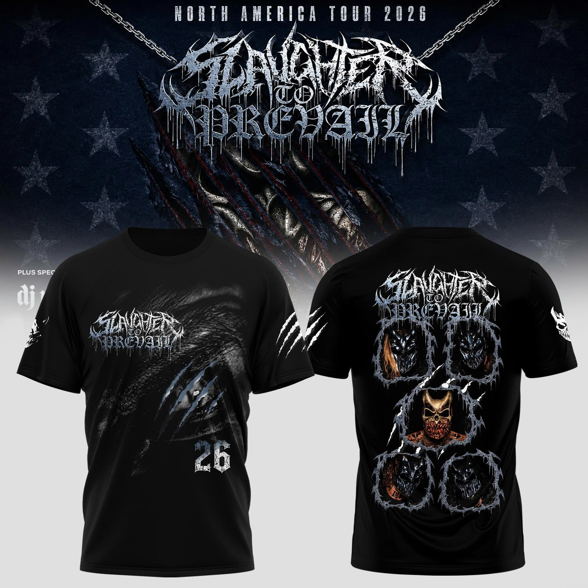 Slaughter To Prevail North America Tour 2026 Premium Concert Graphic Tee