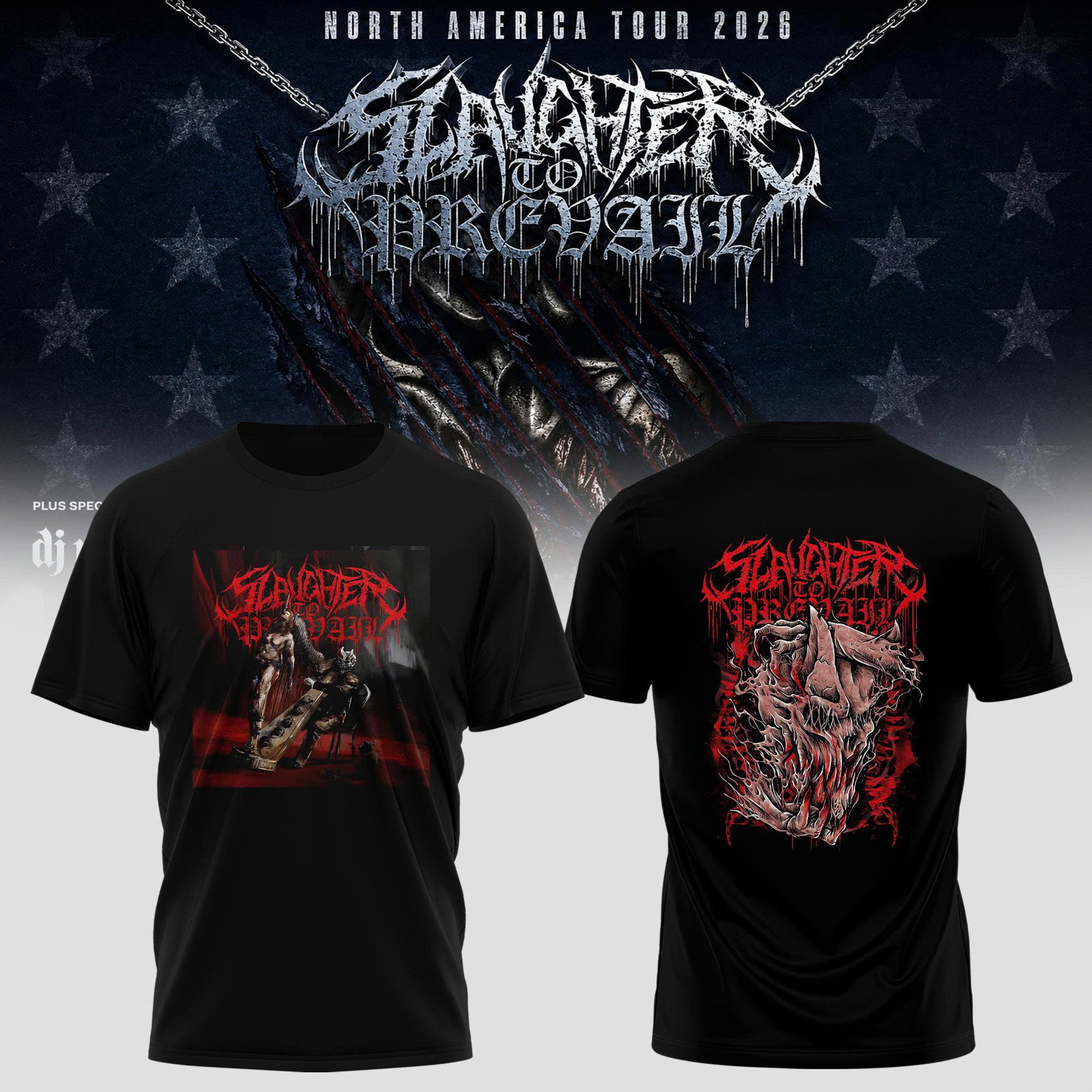 Slaughter To Prevail North America Tour 2026 Signature Fan Graphic Tee