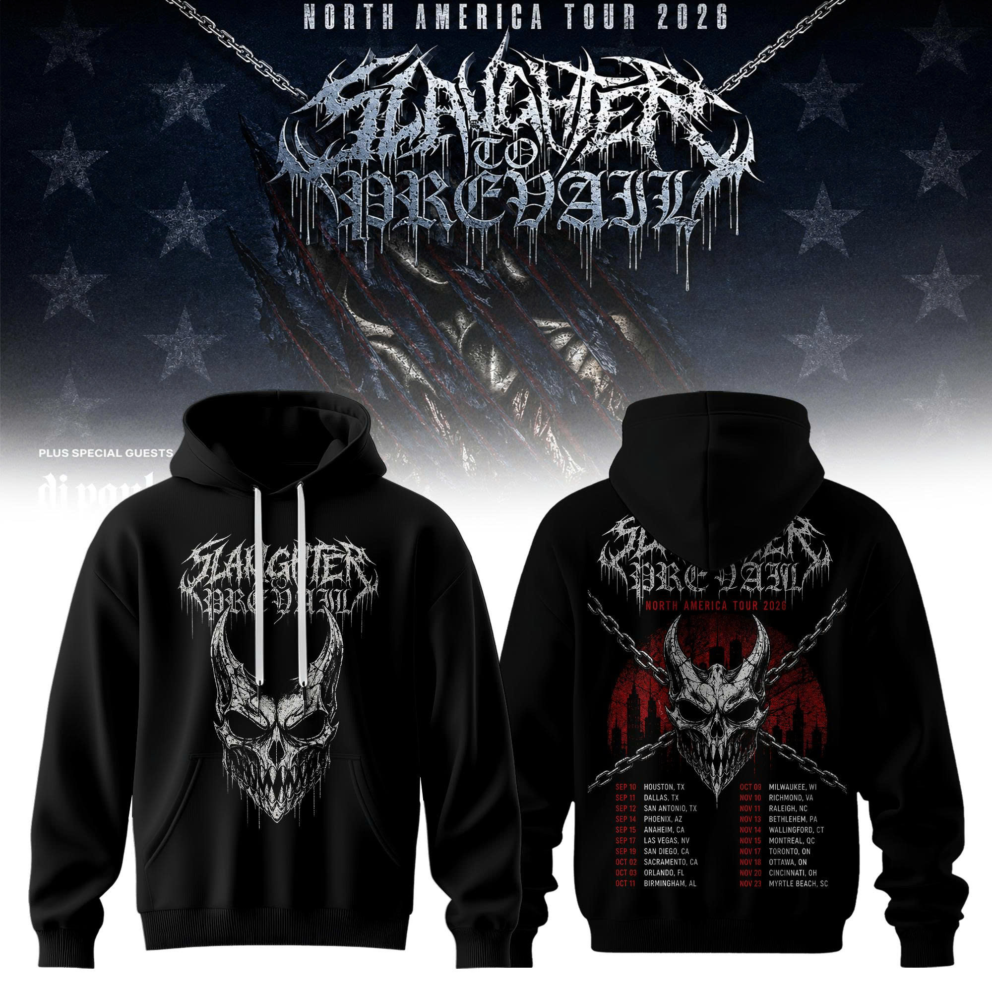 Slaughter To Prevail North America Tour 2026 Signature Fan Hoodie