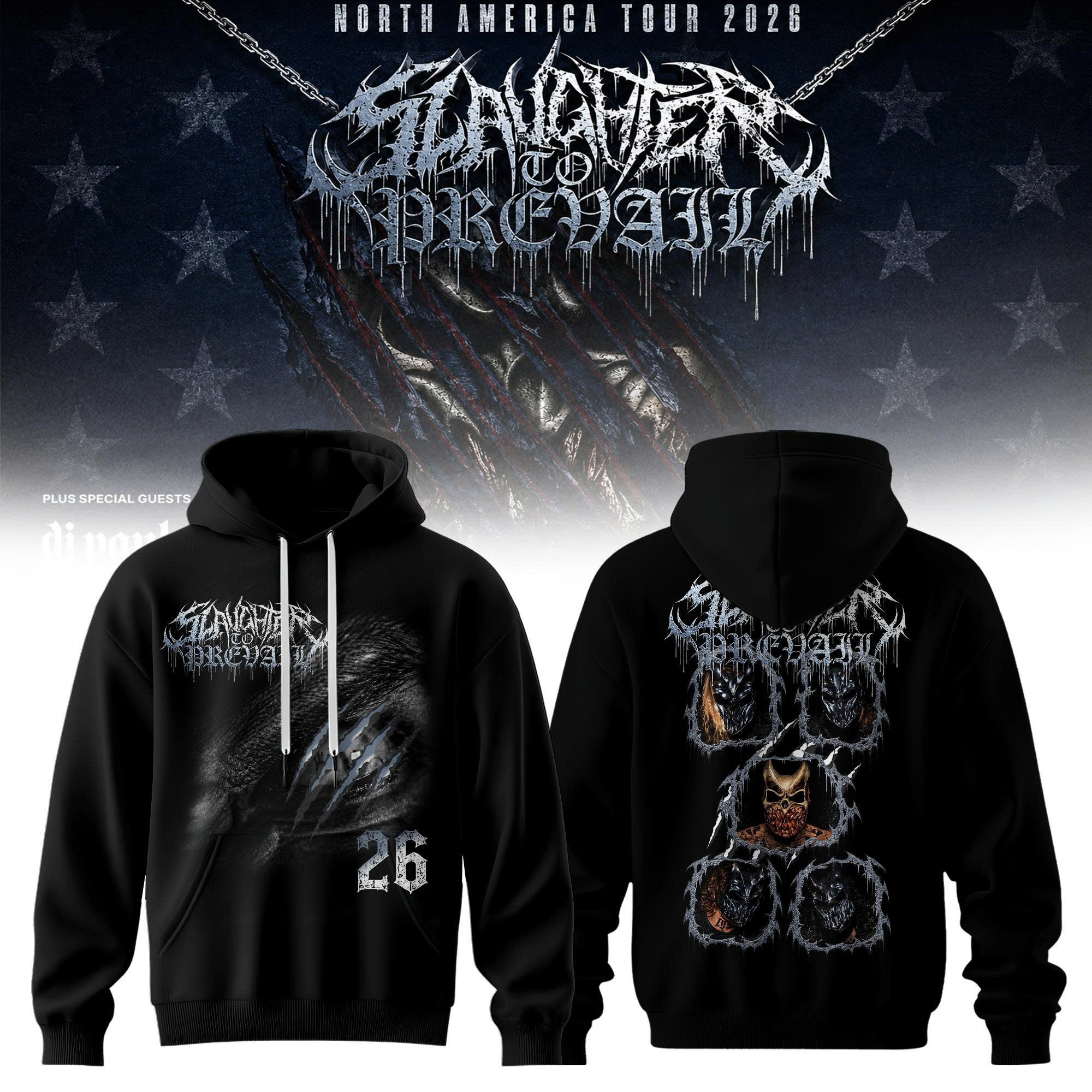 Slaughter To Prevail North America Tour 2026 Vintage Concert Hoodie