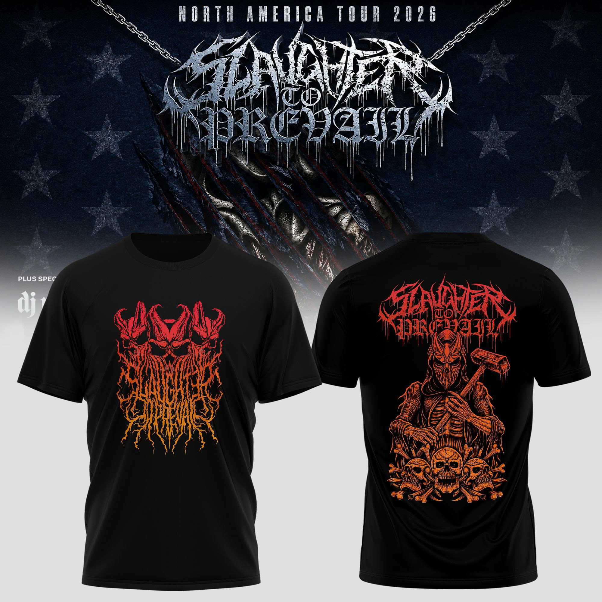 Slaughter To Prevail North America Tour 2026 Vintage Tour Graphic T Shirt