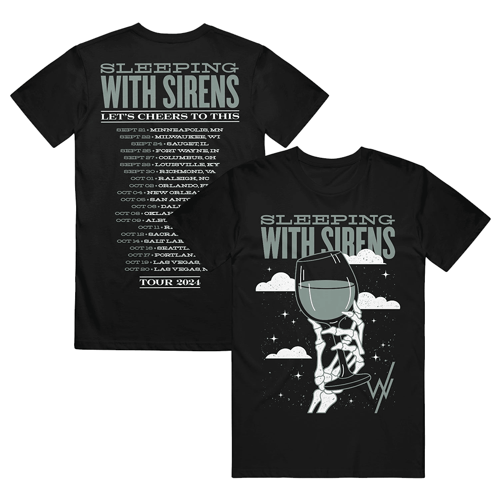 Sleeping With Sirens Merch Skeletons Cheer Tour TShirt Dad Fathers Day Gifts