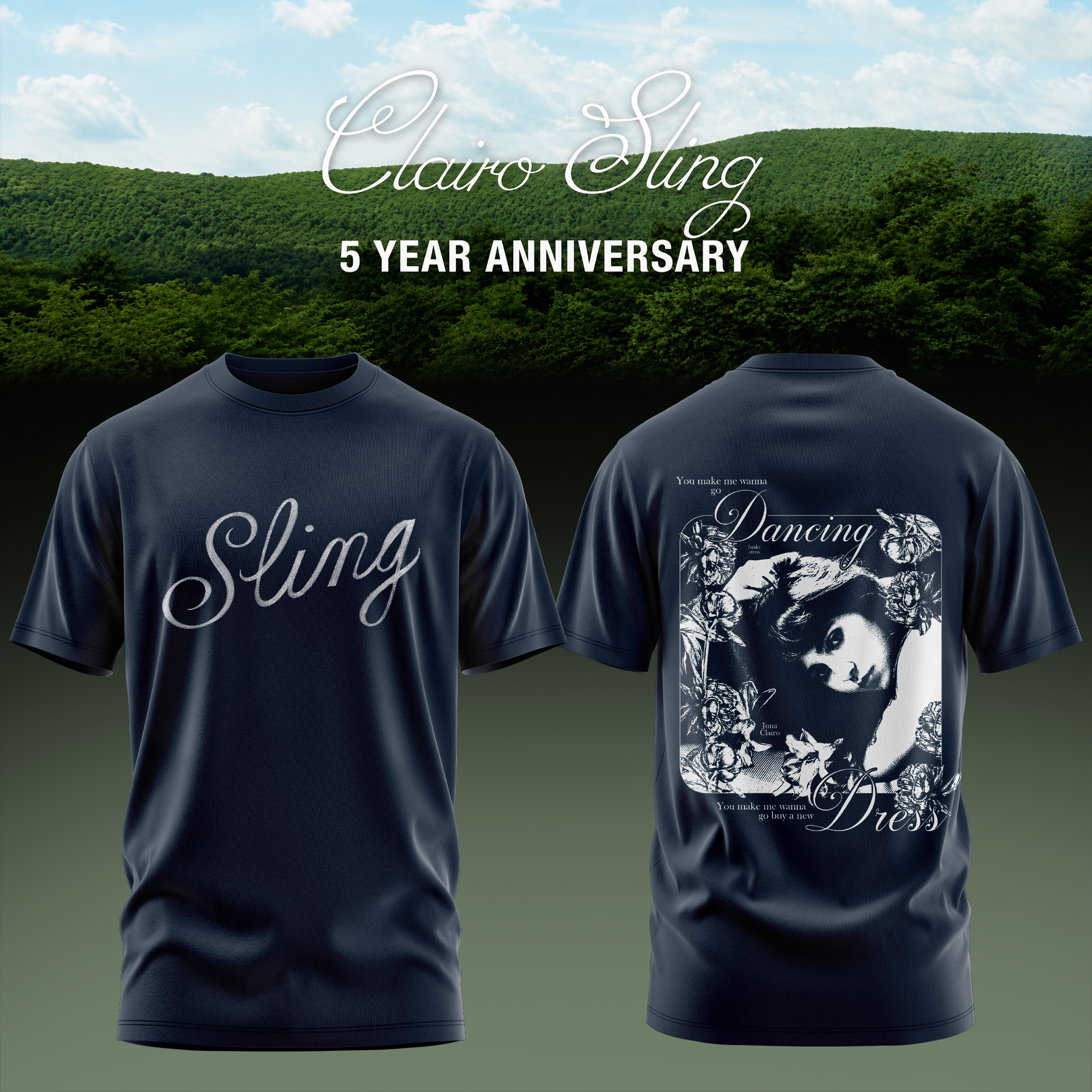 Sling 5 Year Anniversary Premium 3D Fan Graphic Tee