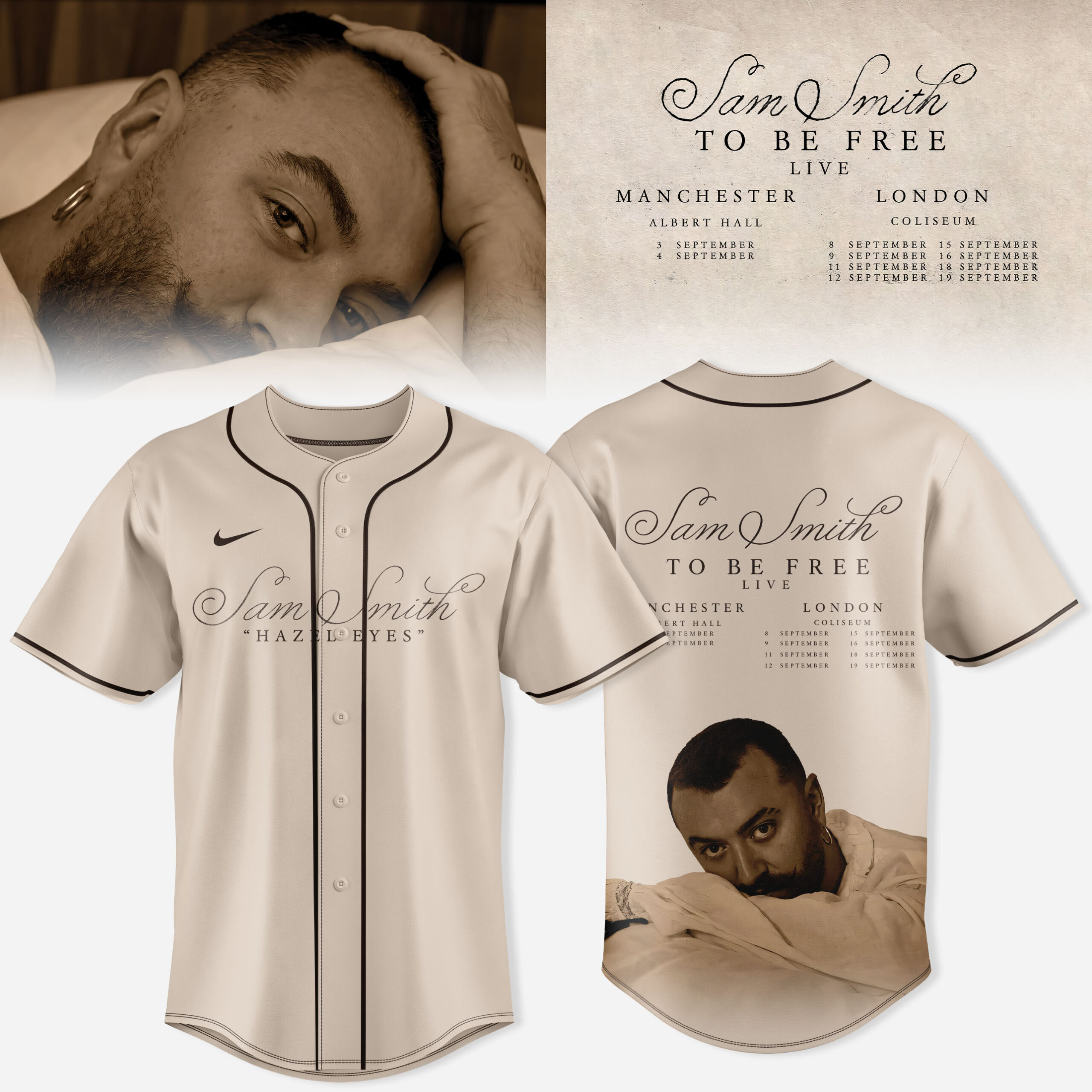 Sm Smth To Be Free Tour 3D All Over Print Baseball Jersey Music Fan Apparel 1 - Unicasport Sm Smth To Be Free Tour 3D All Over Print Baseball Jersey Music Fan Apparel