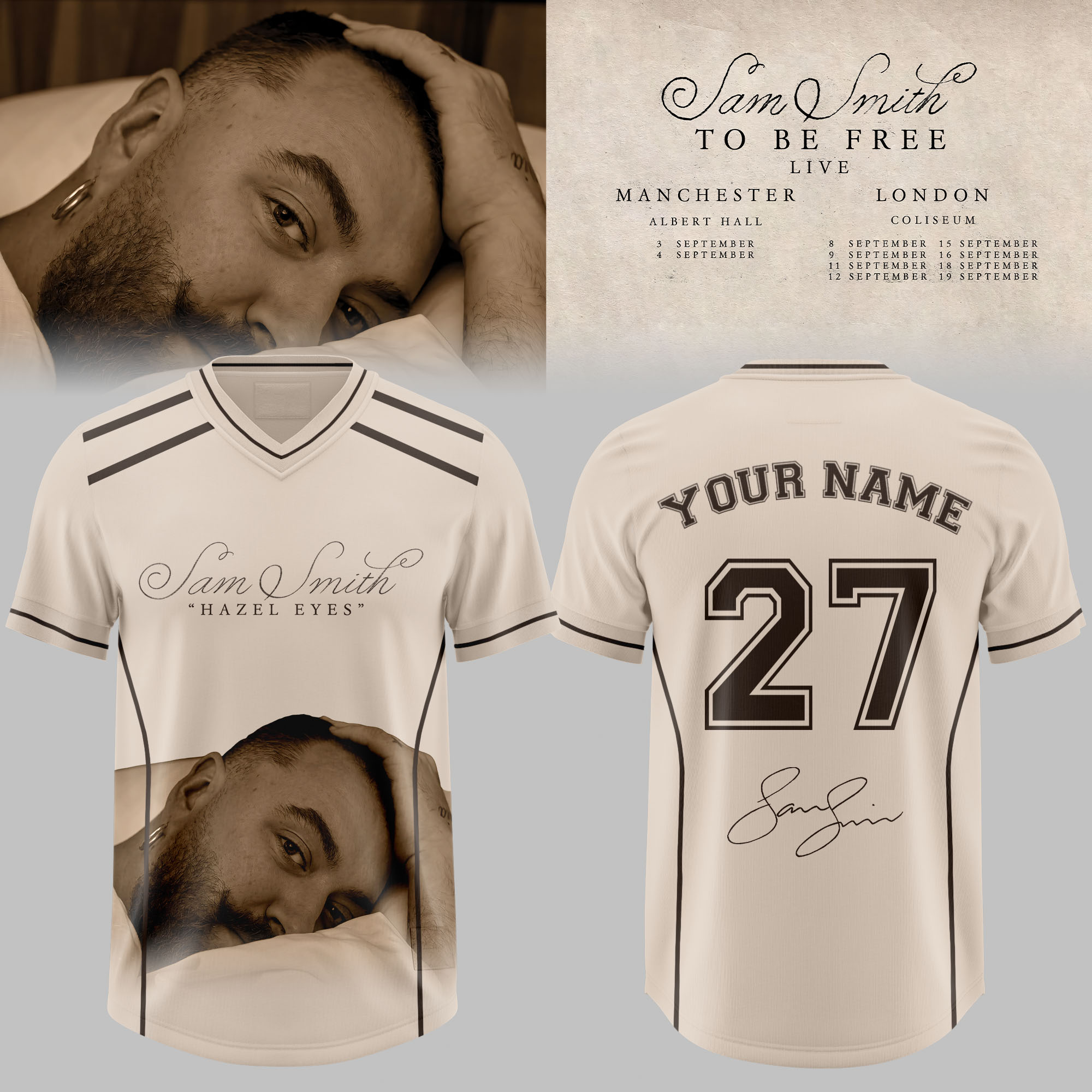 Sm Smth To Be Free Tour Custom All Over Print Football Jersey Concert Fanwear 1 - Unicasport Sm Smth To Be Free Tour Custom All Over Print Football Jersey Concert Fanwear