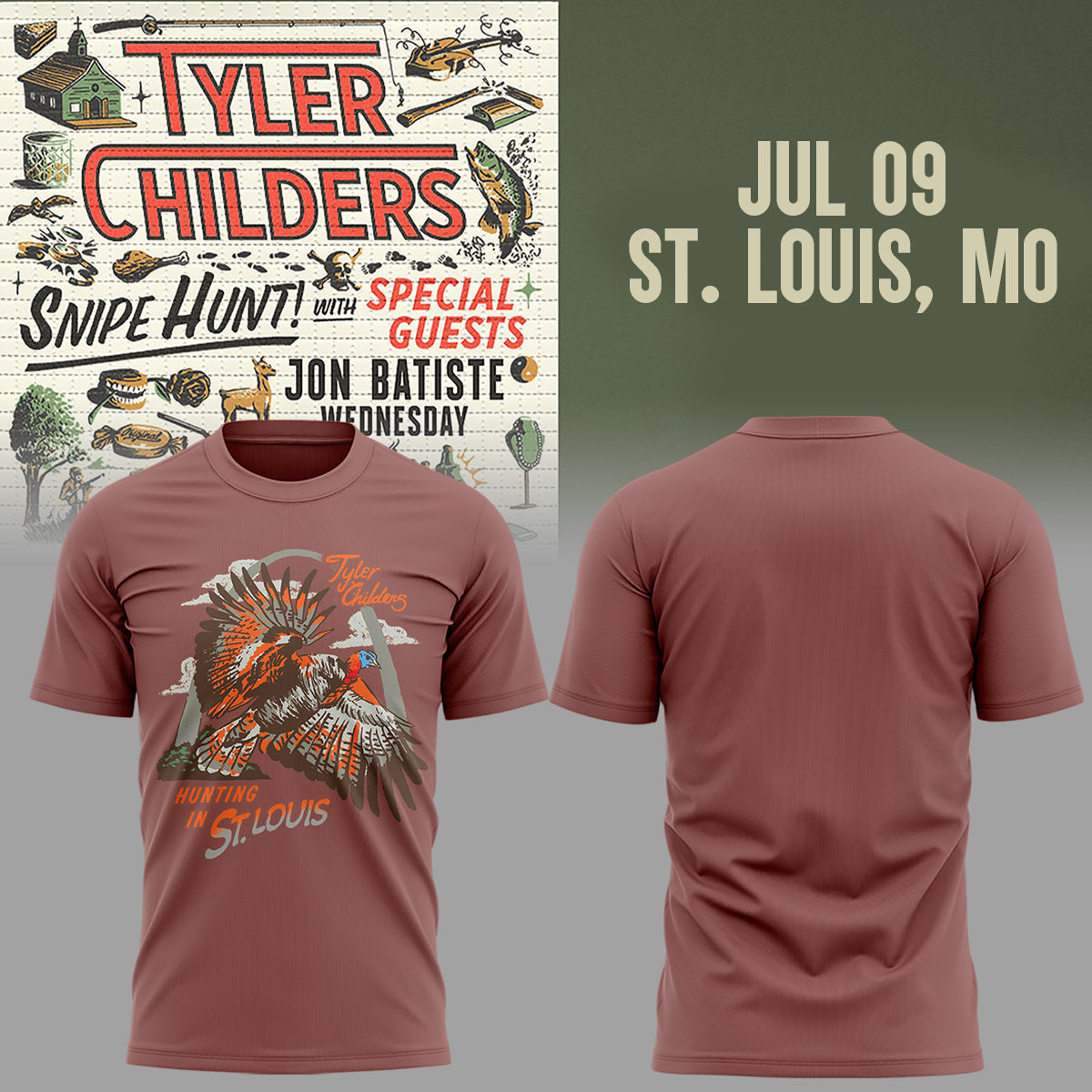 Snipe Hunt Tour 2026 St Louis MO Premium Concert T Shirt