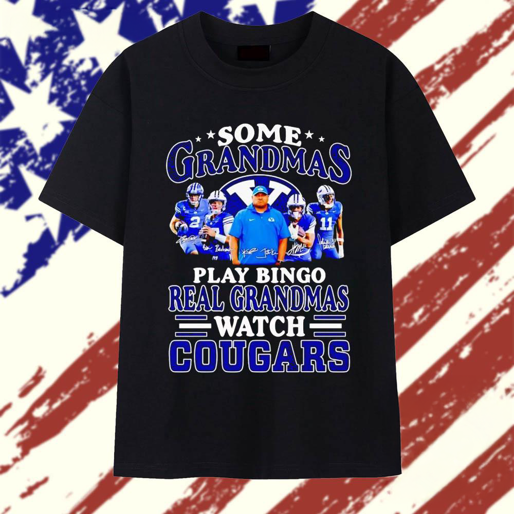 Some Grandmas Play Bingo Real Grandmas Watch Cougars T Shirt