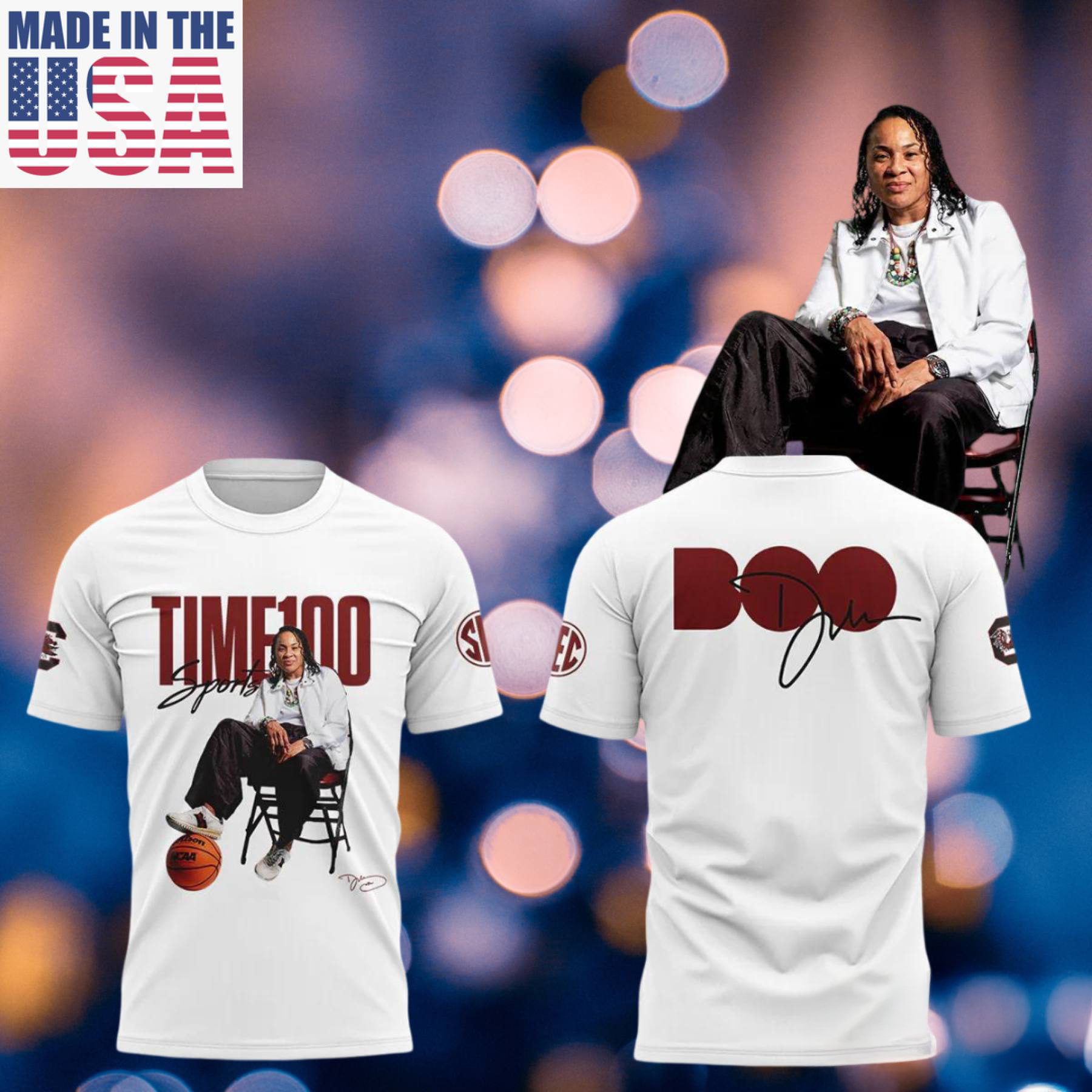 South Carolina Gamecocks Dawn Staley Time1 Sports Icon 2026 Tshirt Gifts For Fans