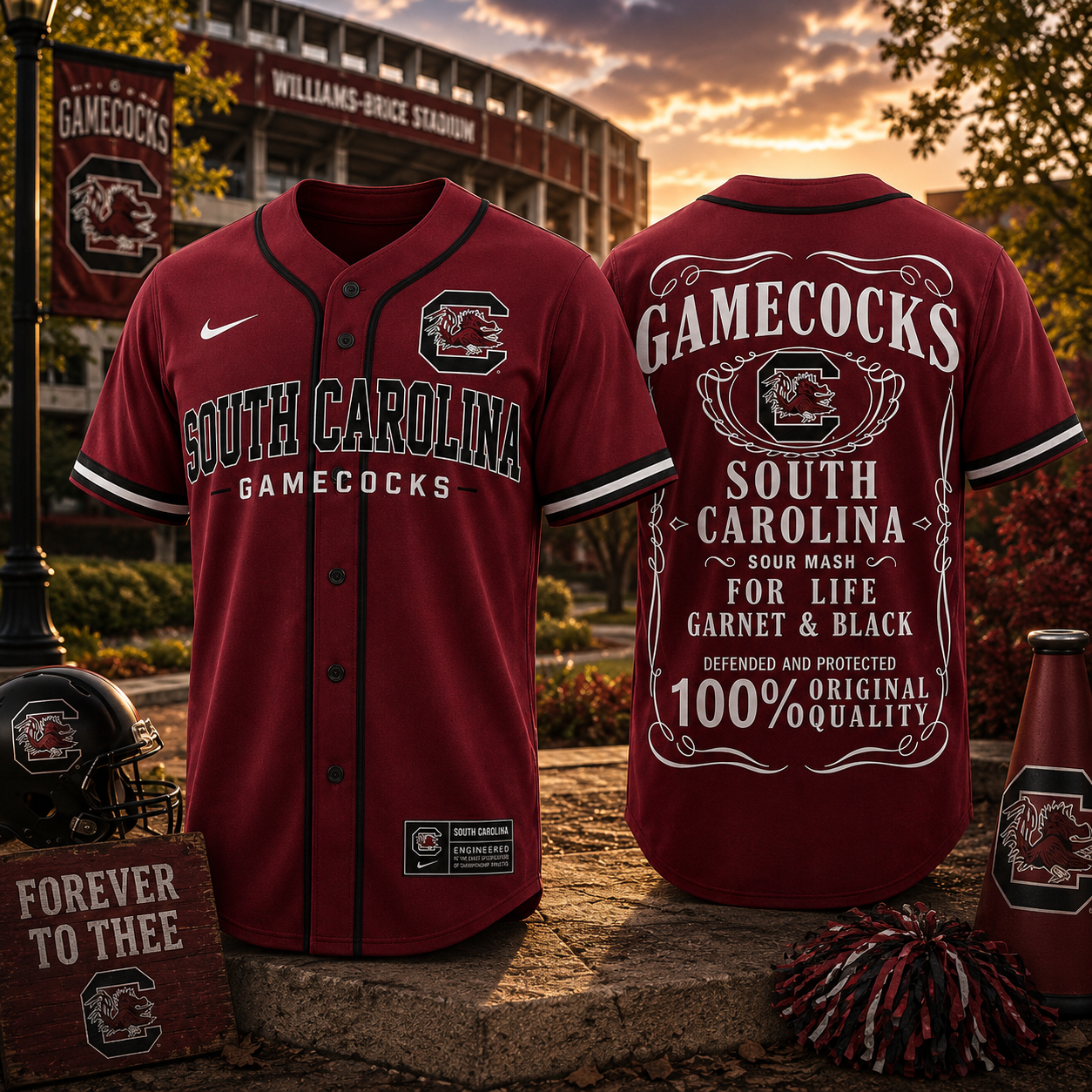 South Carolina Gamecocks NCAA 2026 Garnet & Black Baseball Jersey - Gamecocks For Life Original Quality College Fan Gift