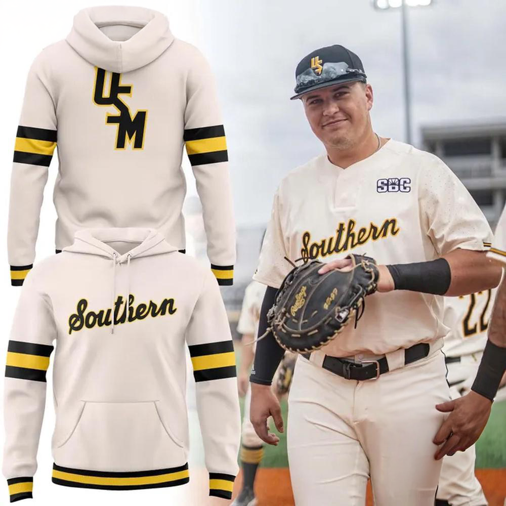 Southern Miss Golden Eagles Baseball Throwback Uniform 2026 Hoodie