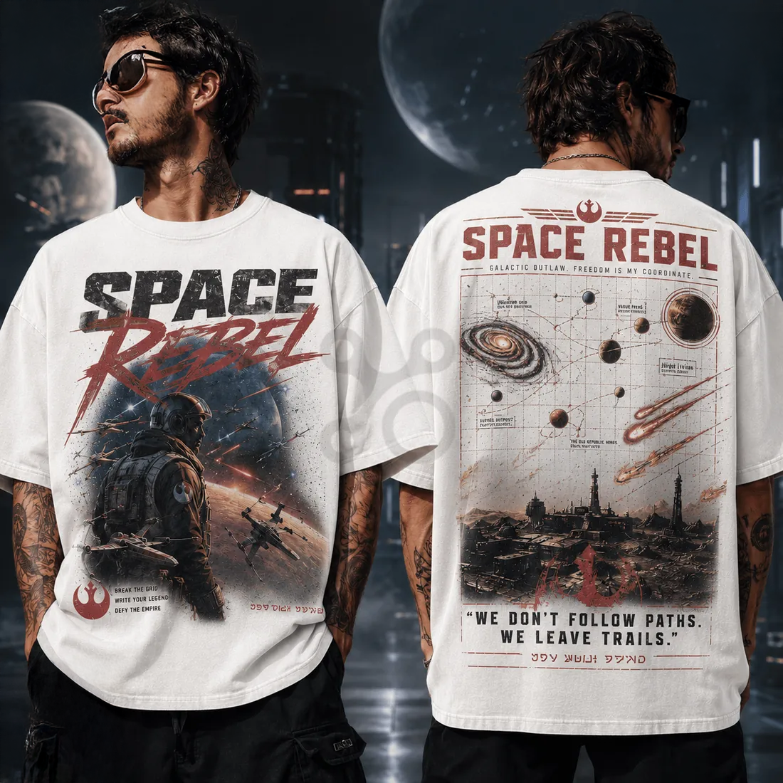 Space Rebel Galactic Vintage Oversized TShirt