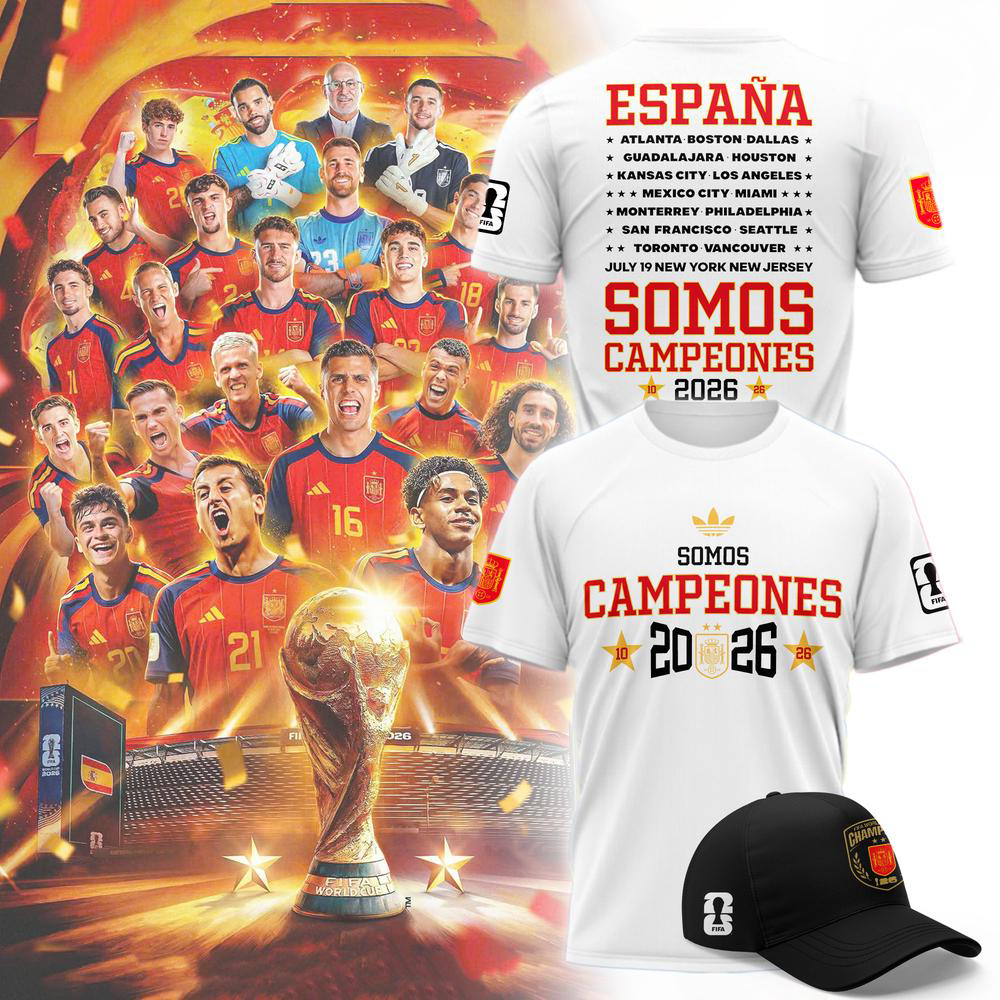 Spain Somos Campeones 2026 World Cup Victory Graphic T Shirt