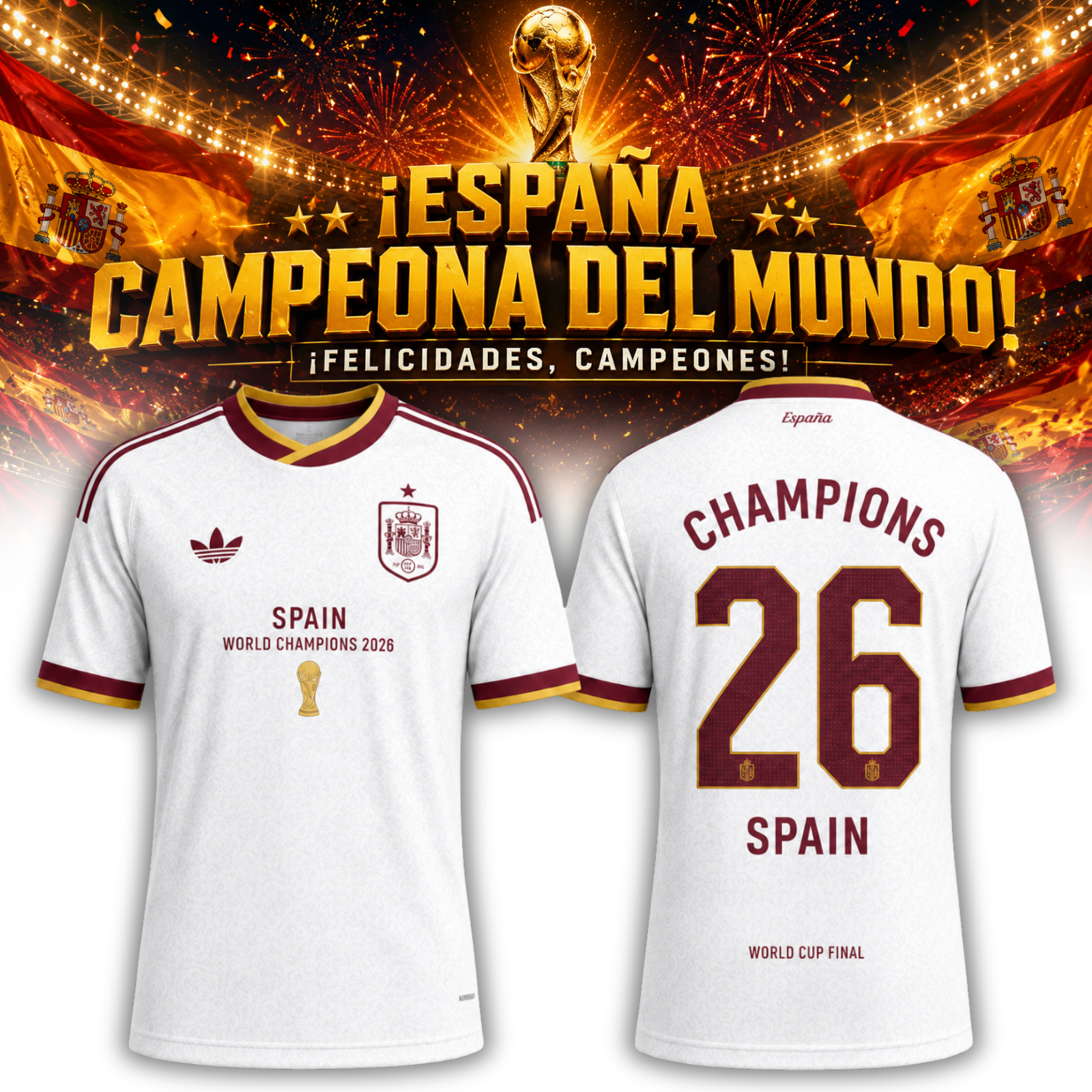 Spain World Champions 2026 Limited Edition Football Jersey