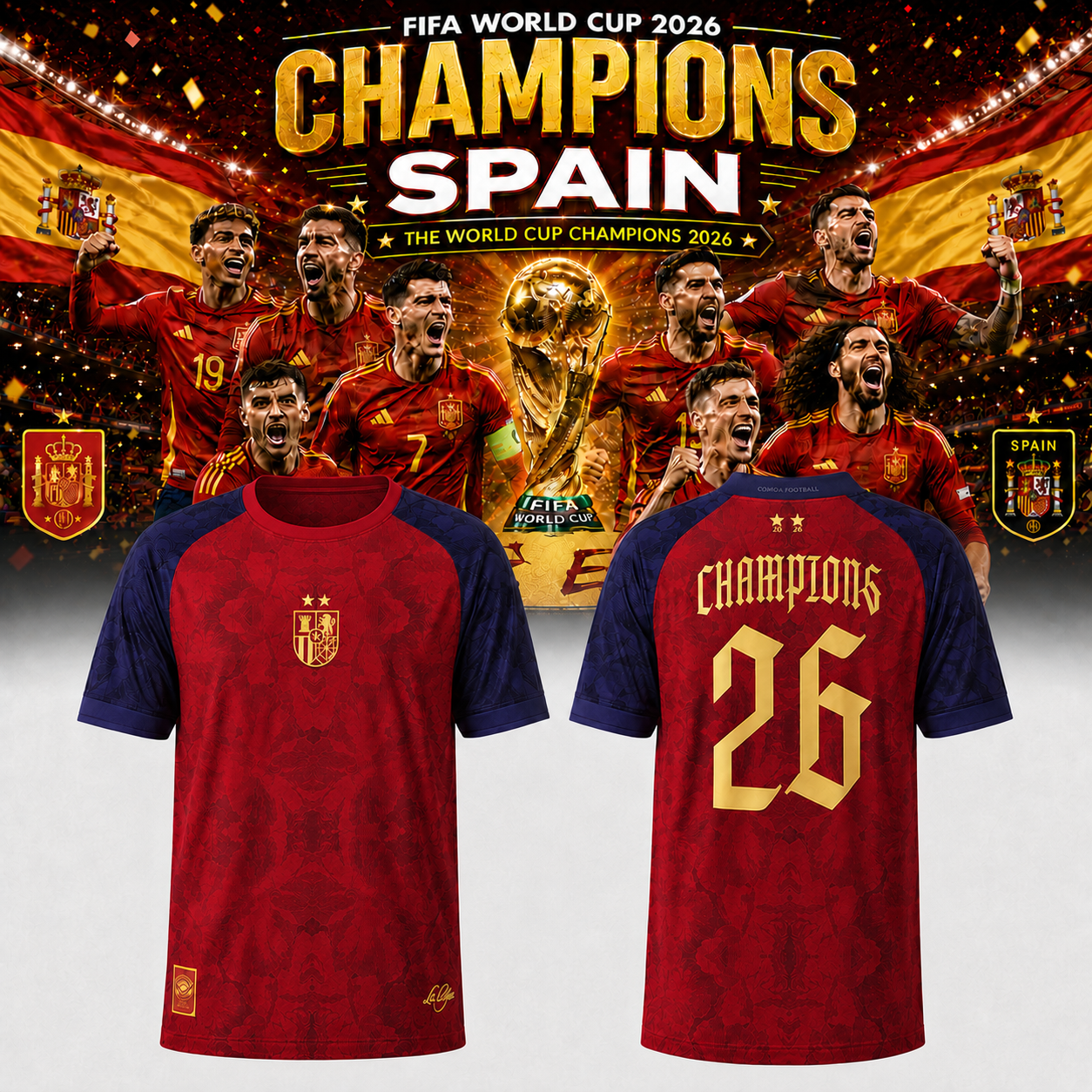 Spain World Cup Champions 2026 Collector Edition Shirt