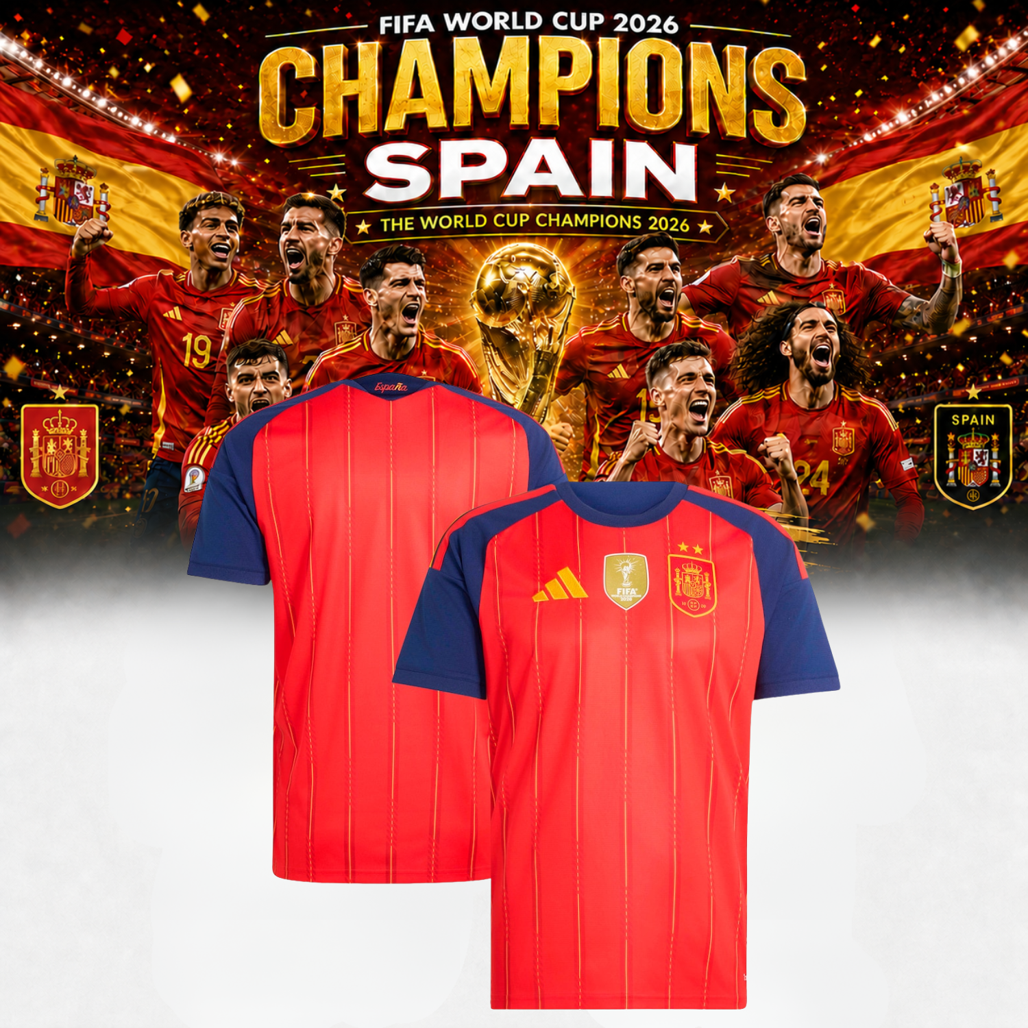 Spain World Cup Champions 2026 Official Football Jersey Collection