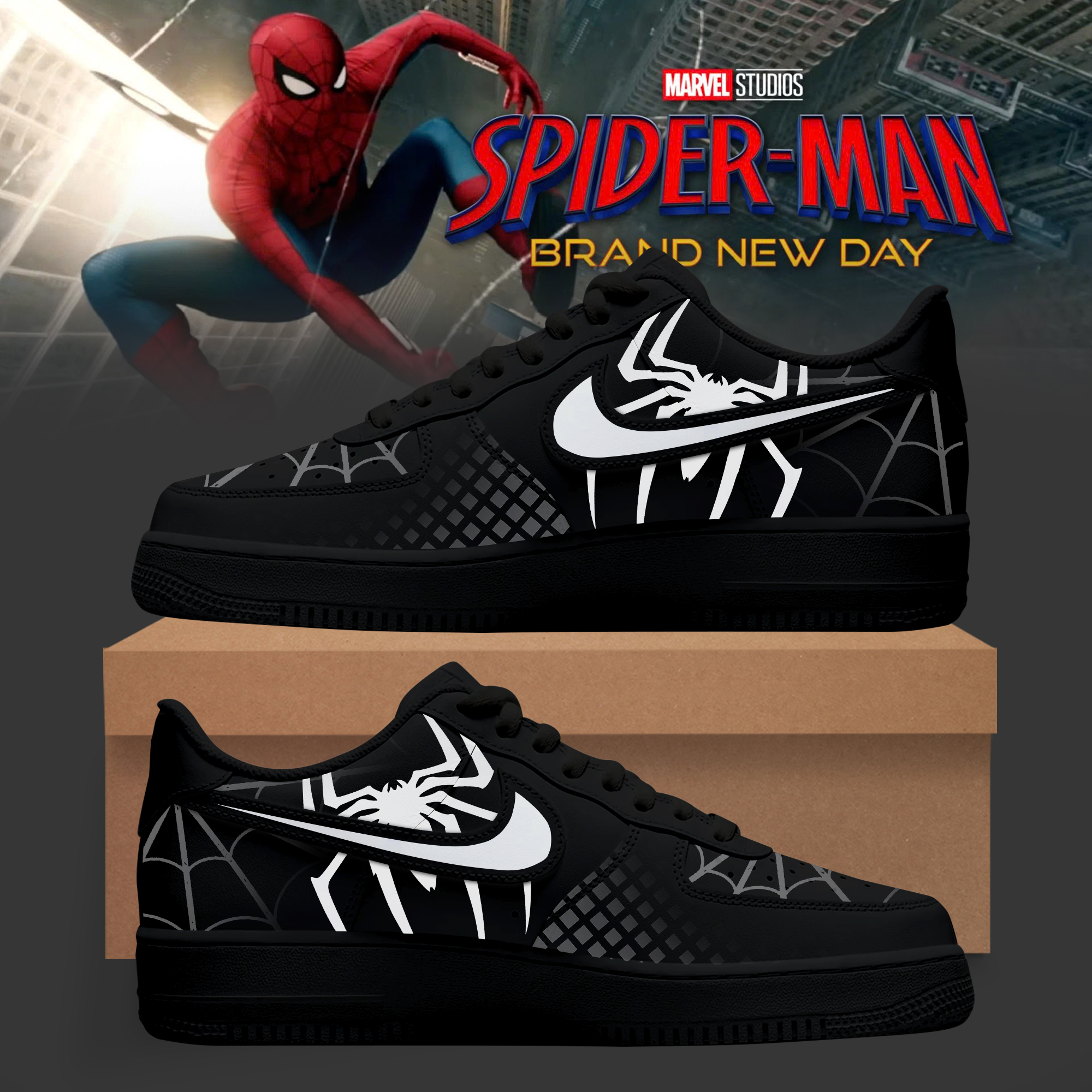 Spider Man Brand New Day Custom Air Force 1 Sneakers