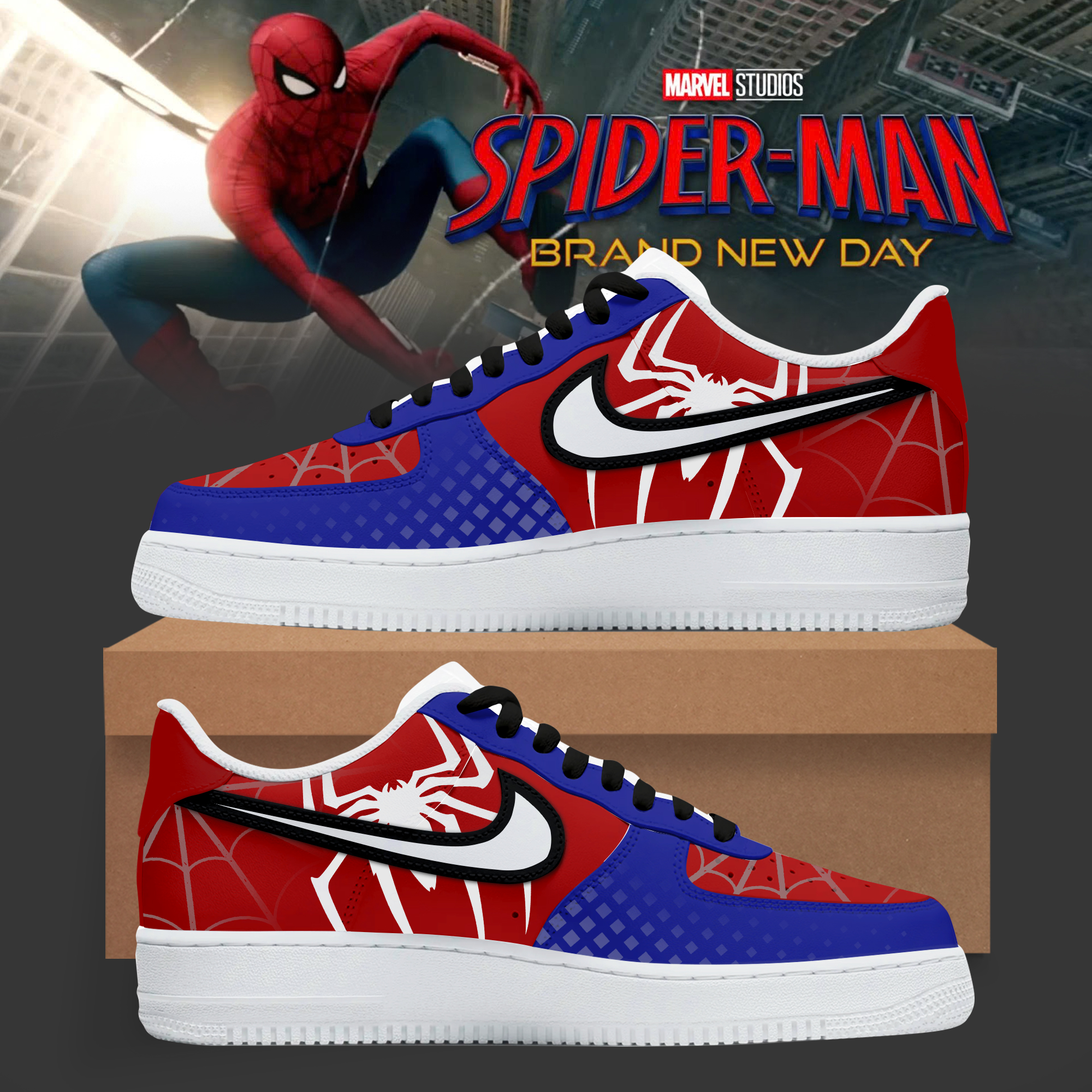 Spider Man Brand New Day Premium Air Force 1 Sneakers