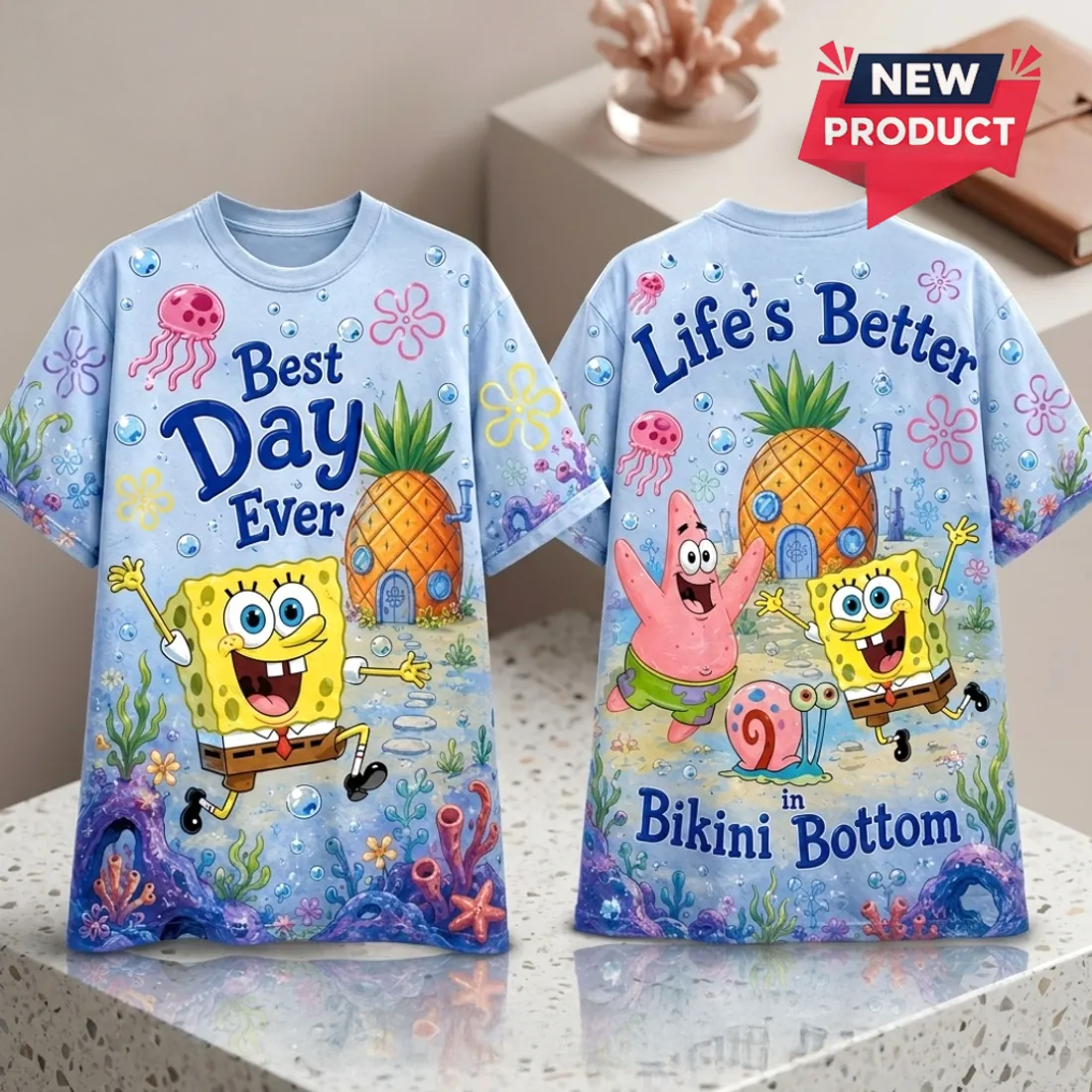 SpongeBob SquarePants Bikini Bottom Graphic T Shirt