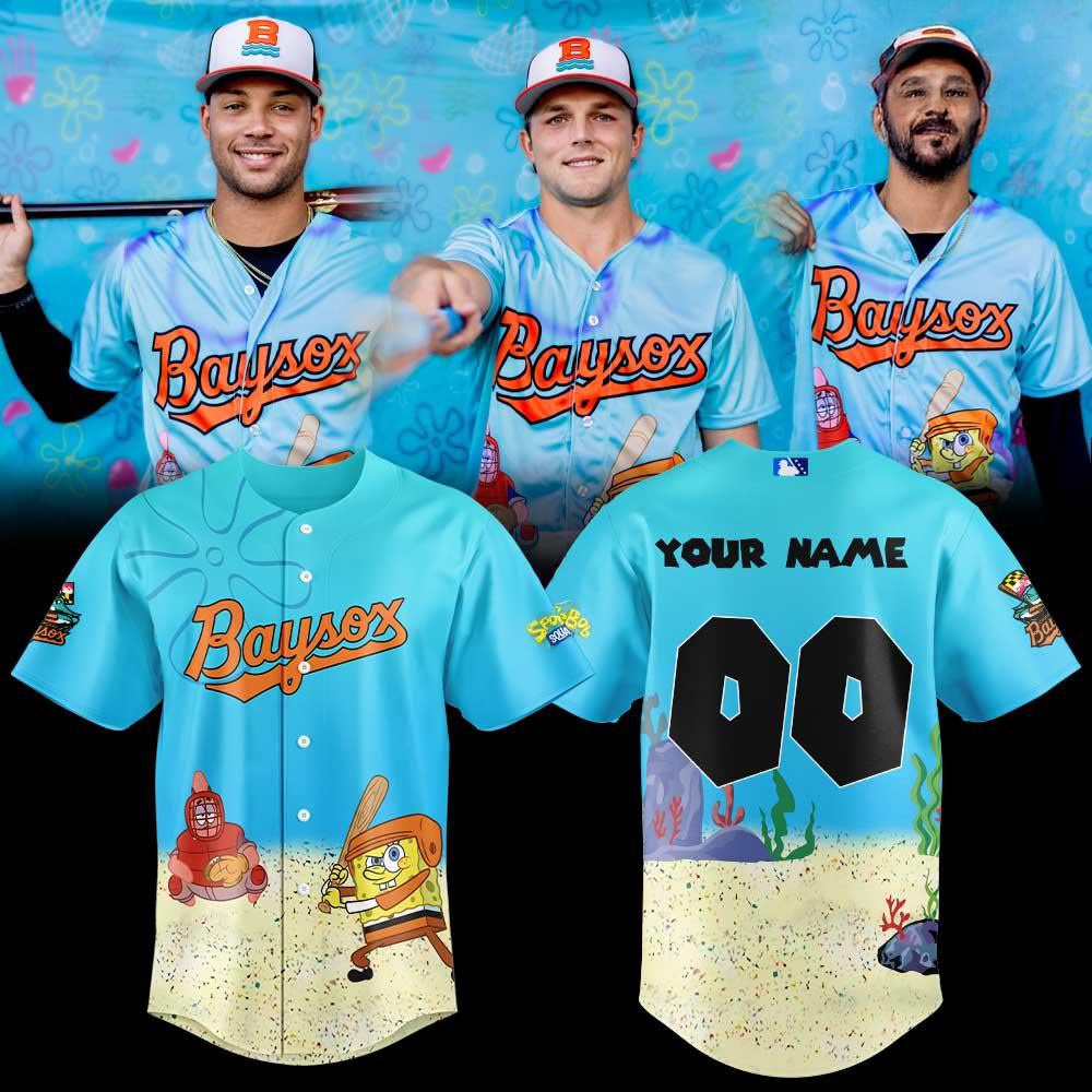 SpongeBob SquarePants Chesapeake Baysox Splash Day Baseball Jersey Family Game Day Fan Gift 1 - Unicasport SpongeBob SquarePants Chesapeake Baysox Splash Day Baseball Jersey Family Game Day Fan Gift
