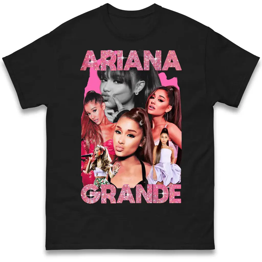Spoofytees Merch Ariana Grande Pink Sparkle Bootleg TShirt Gift Ideas For Her