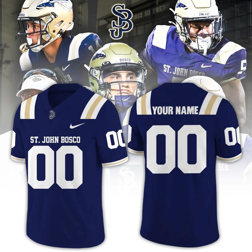 St John Bosco High School Custom Football Jersey Personalized Name Number Football Fan Sports Gift 1 - Unicasport St John Bosco High School Custom Football Jersey Personalized Name Number Football Fan Sports Gift