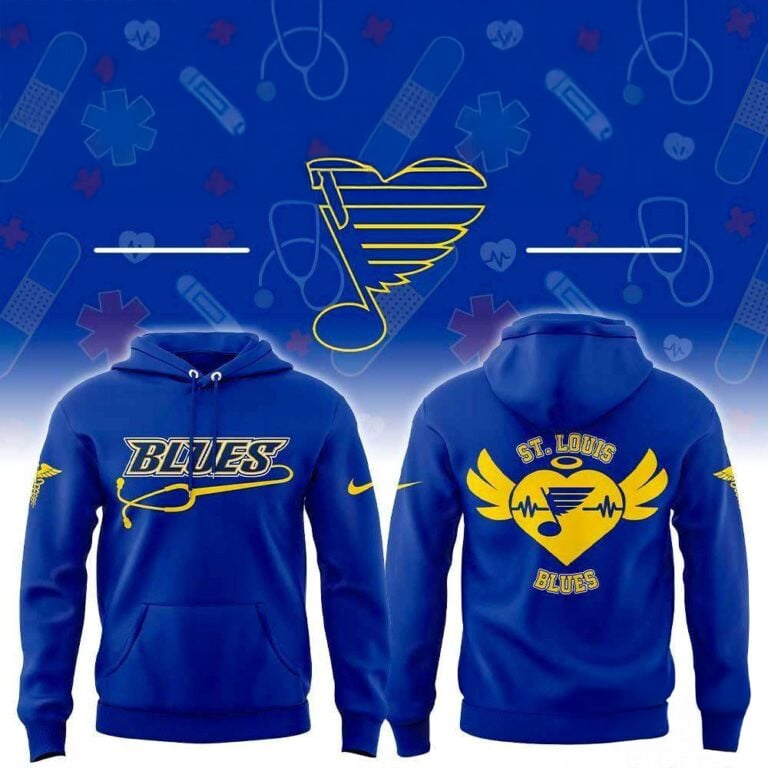 St Louis Blues Merch Healthcare Appreciation Night 2026 Hoodie Hockey Fan Apparel Gift For Nurses And Doctors